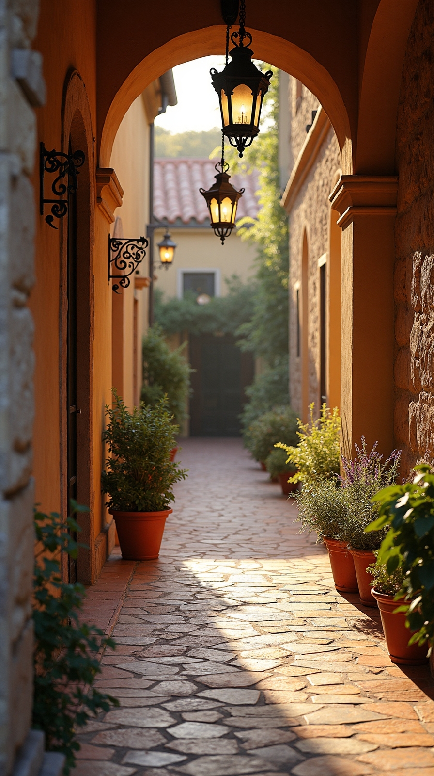 inviting mediterranean ambiance lighting atmosphere