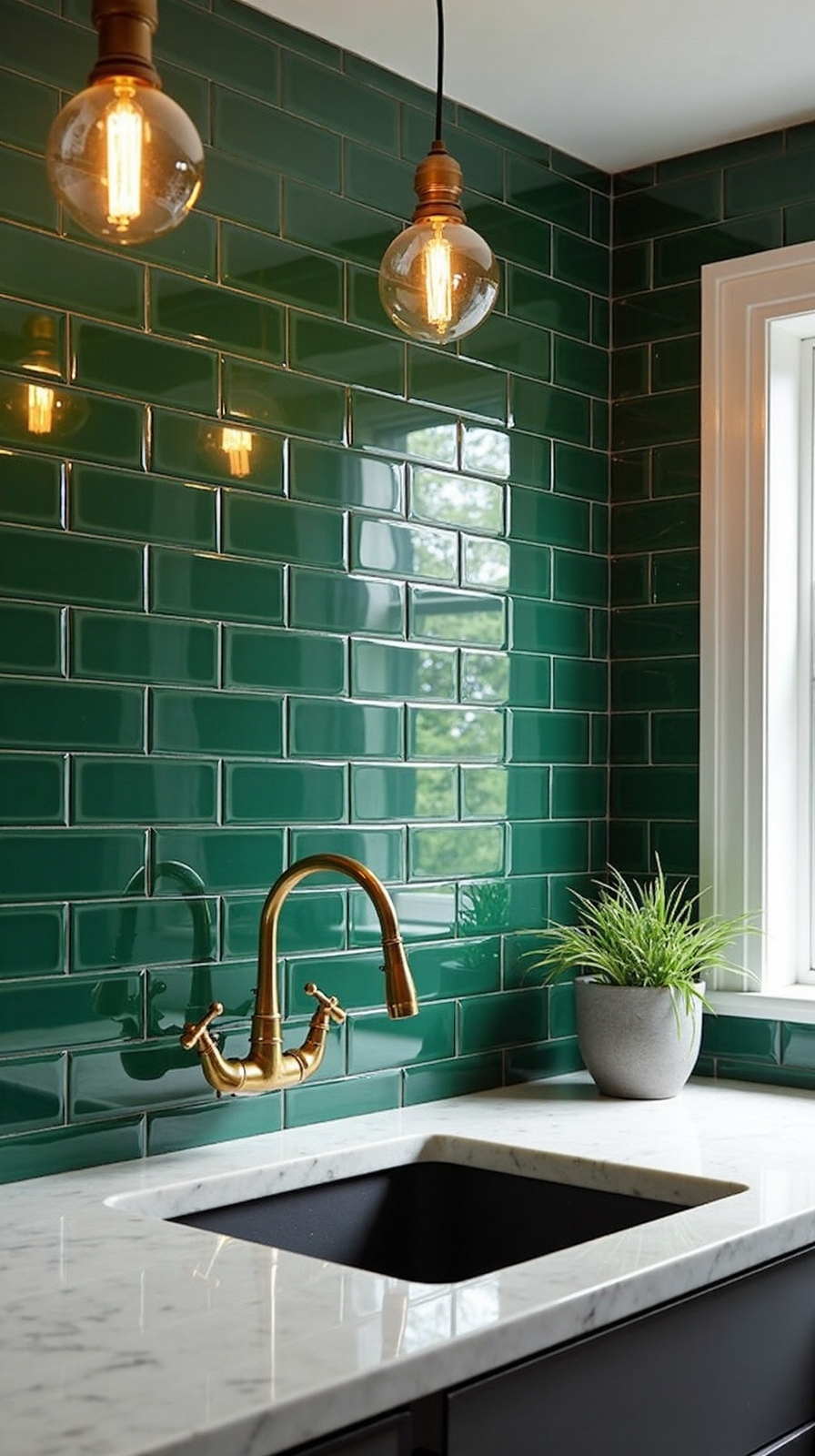 jewel toned elegant light reflecting effortless cleaning