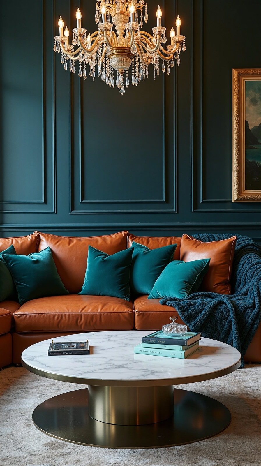 jewel toned luxurious living room opulence
