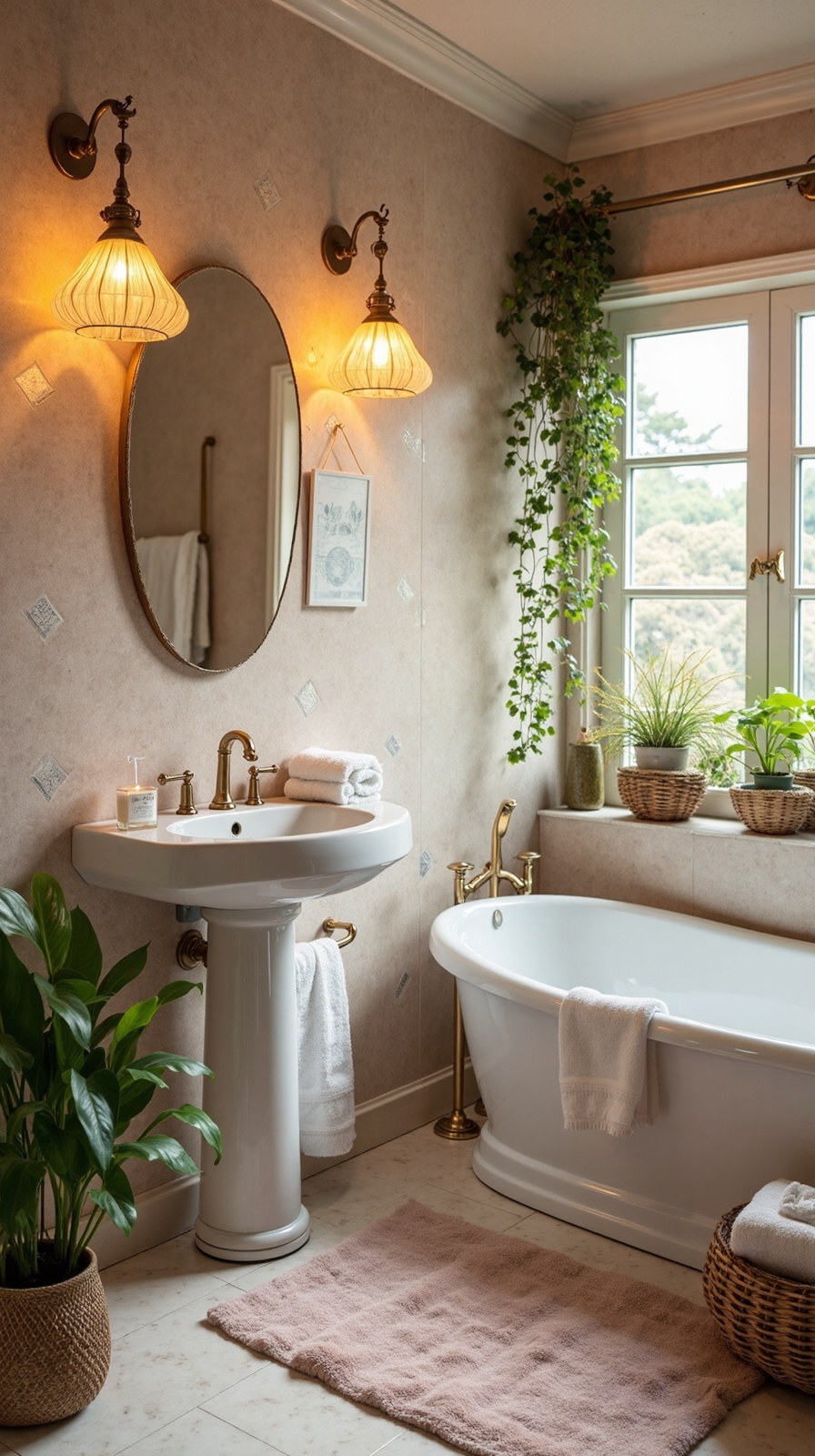 layered ambient lighting bathroom transformation