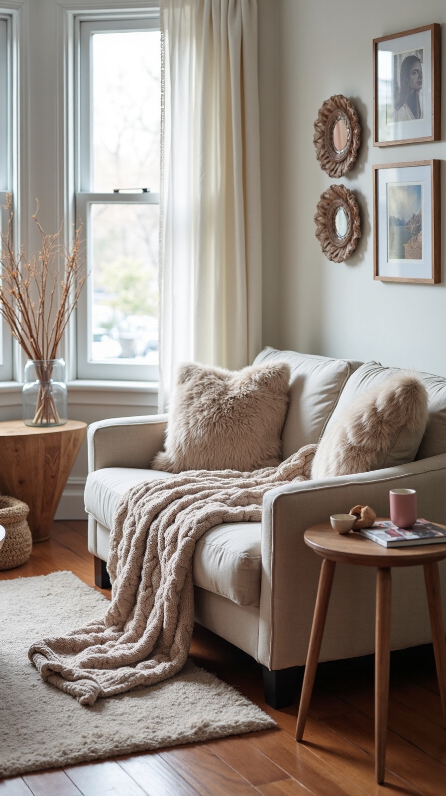 layered cozy textiles sanctuary