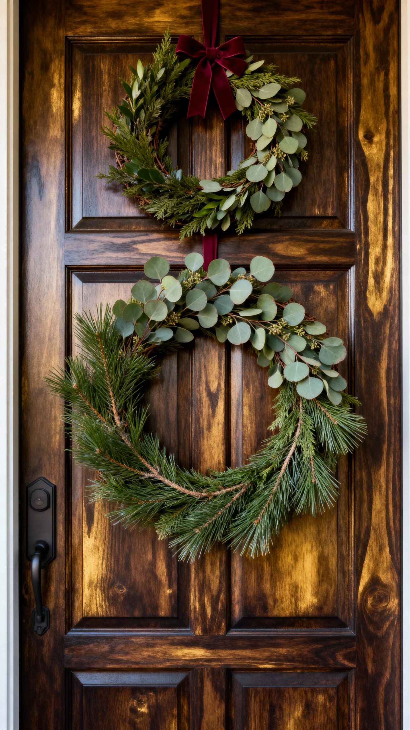 layered dimensional textural harmonious winter decor