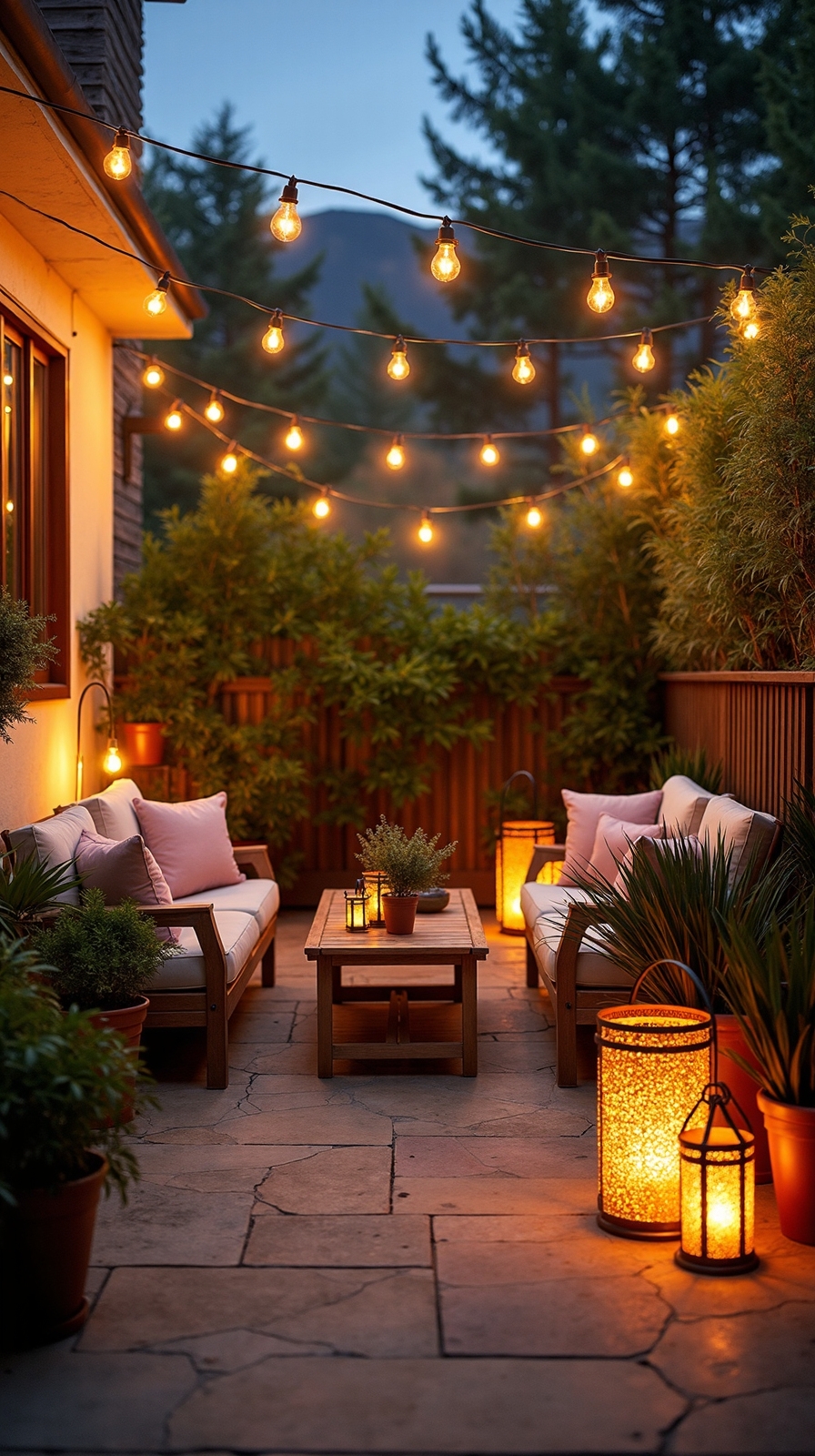 layered lighting creates cozy ambiance