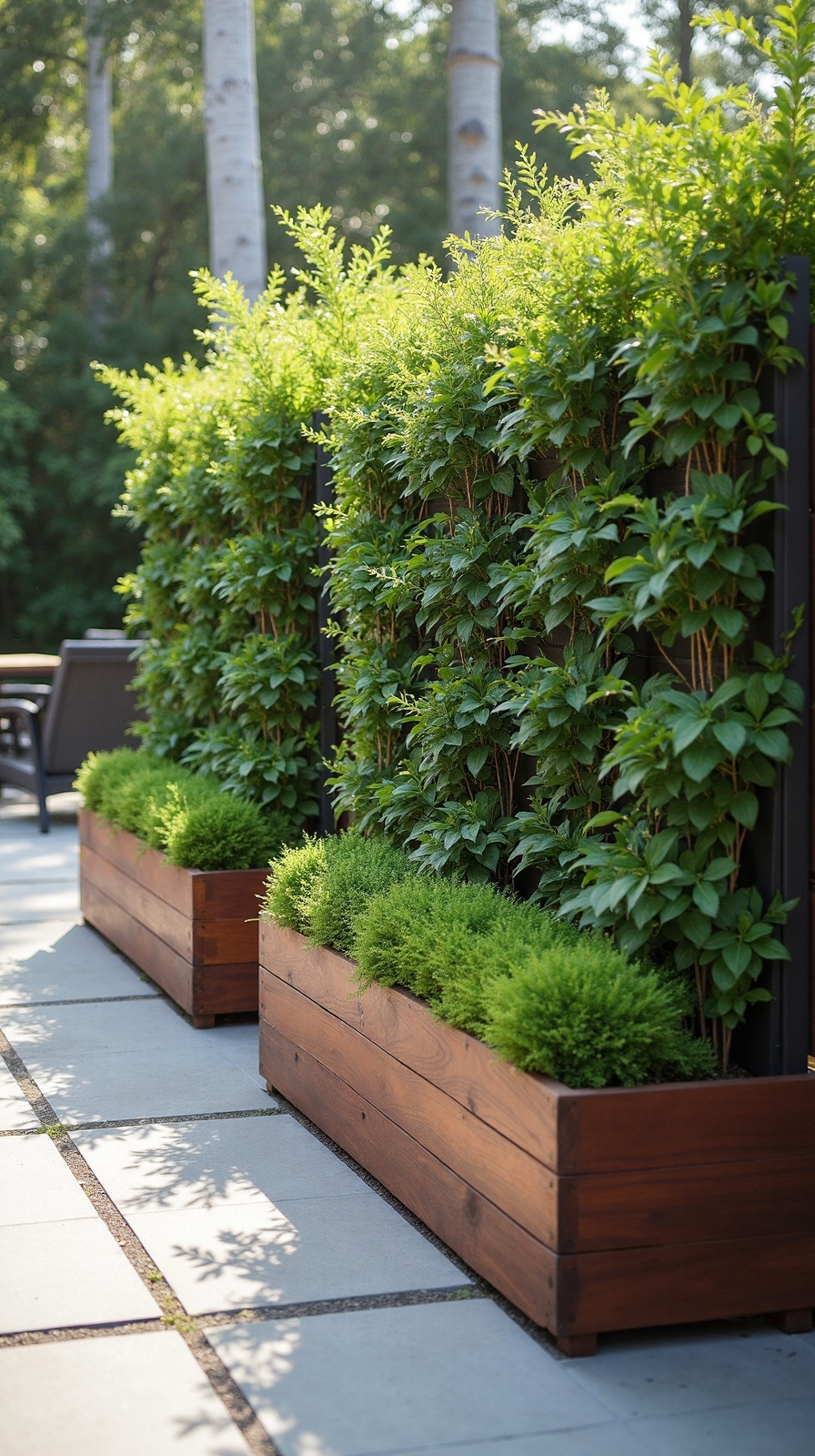 layered lush living privacy walls