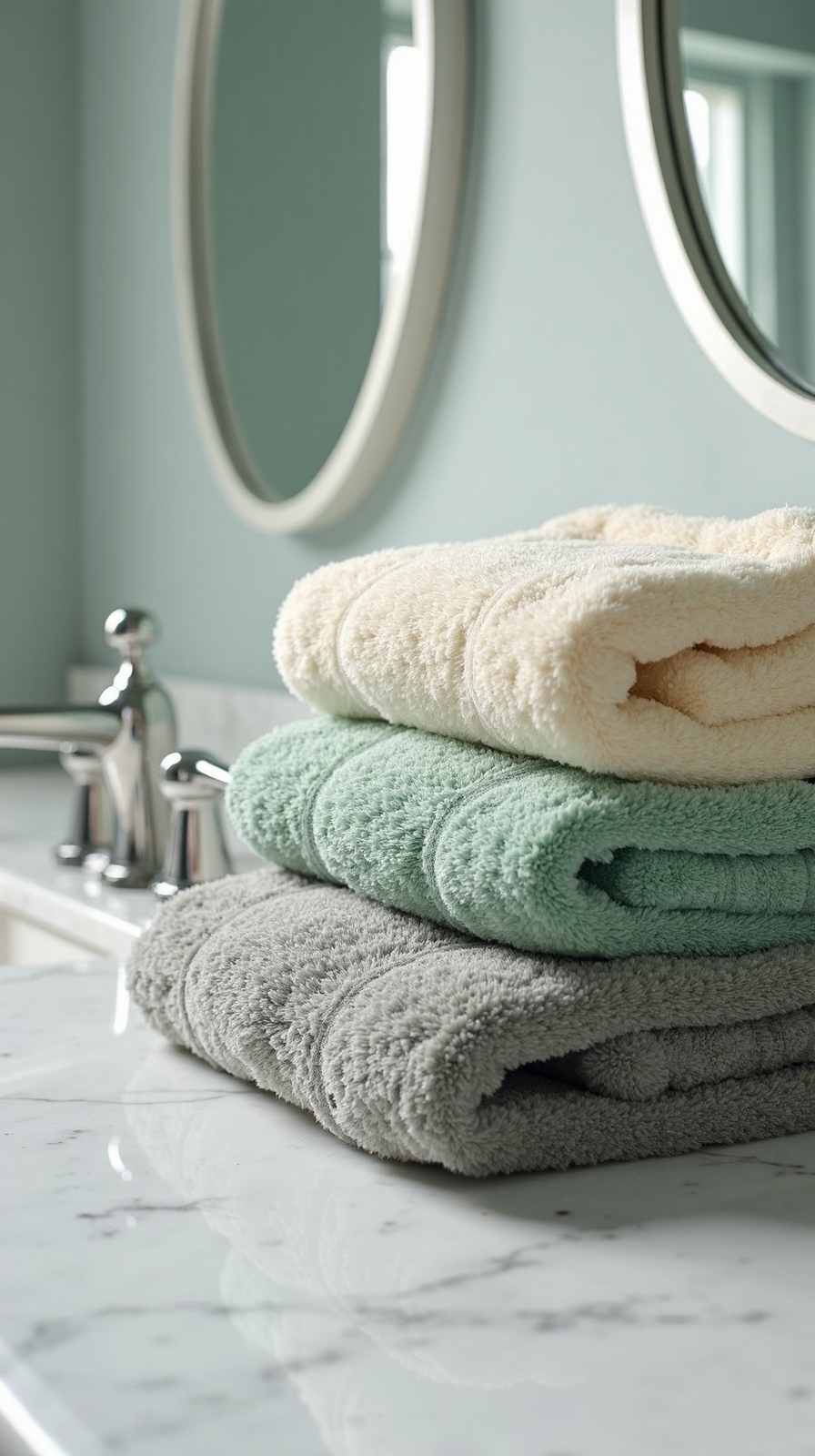 layered luxurious coordinated transformative bathroom