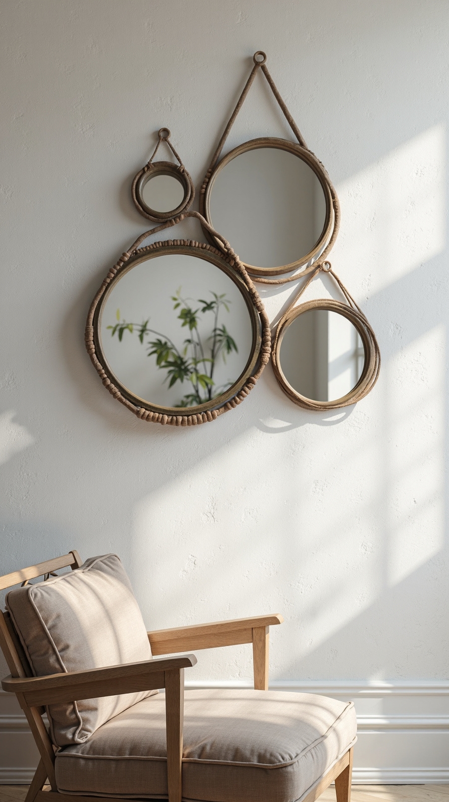 layered mirror arrangements enhance winter ambiance