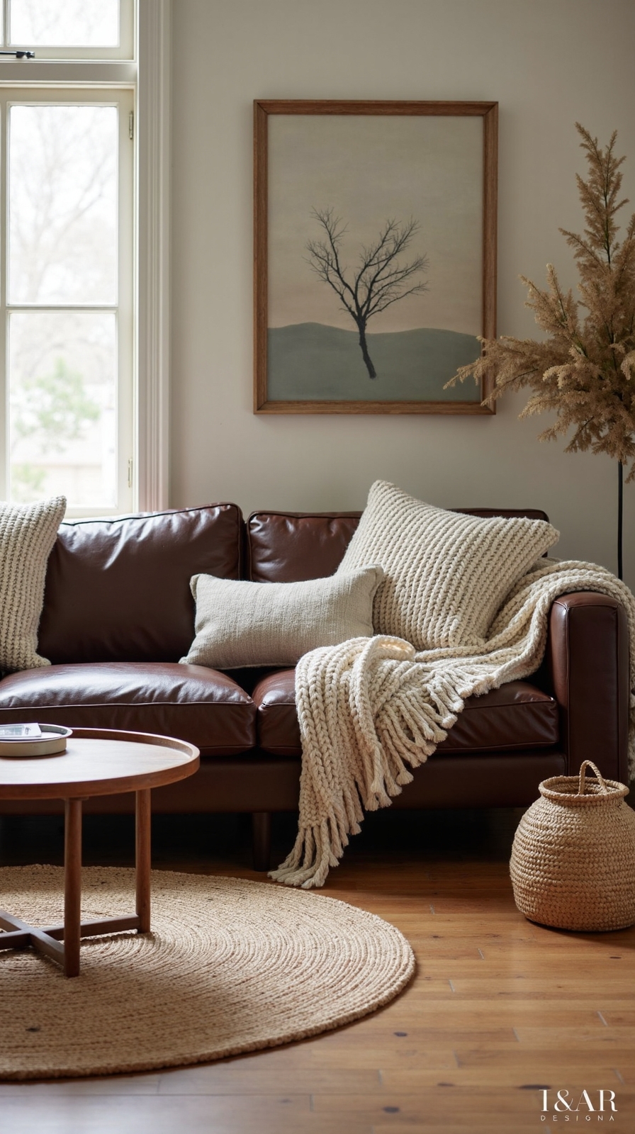 layered natural textures cozy living space