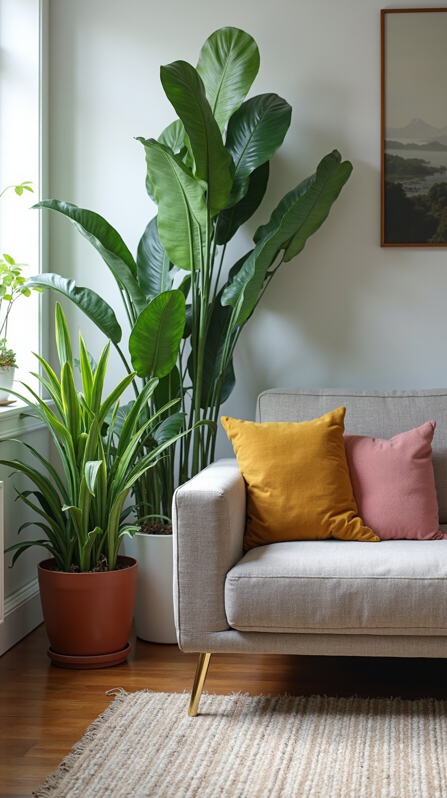 layered plant arrangement creates visual interest