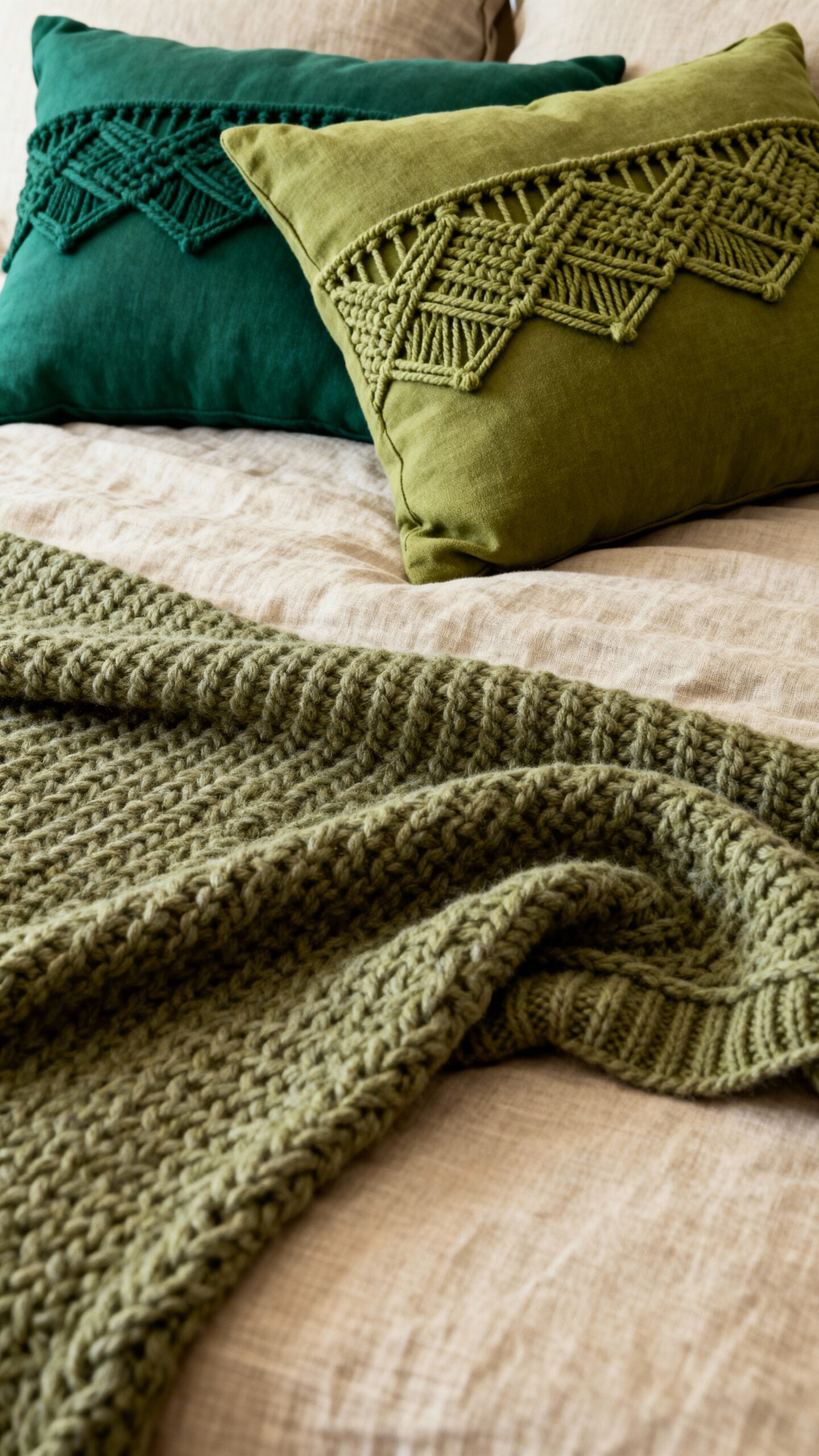 layered textured bohemian bedroom design