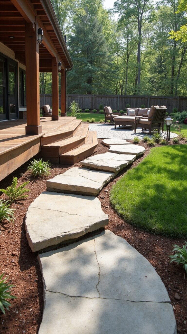 linking outdoor patio walkway ideas