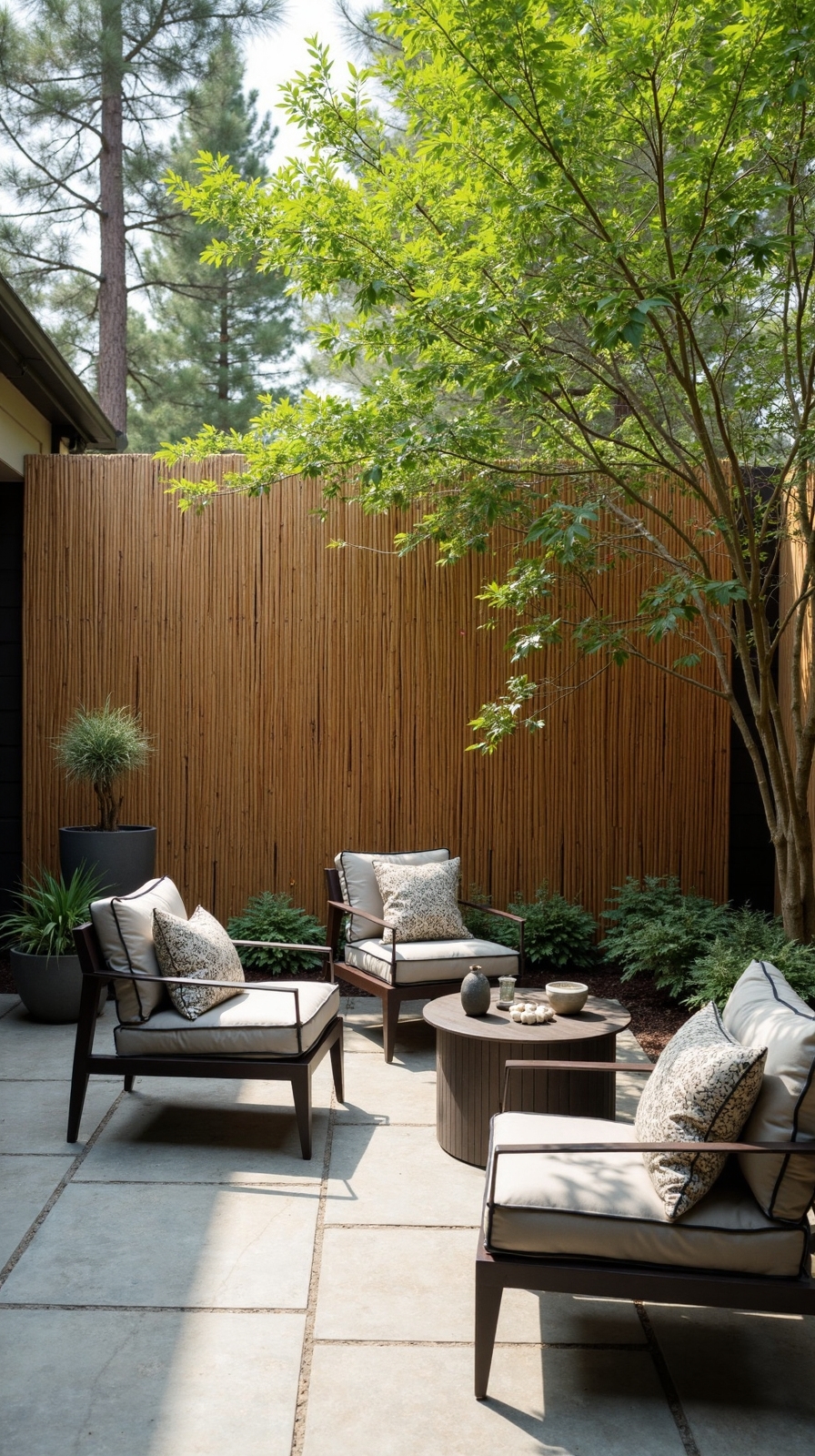 living bamboo privacy walls