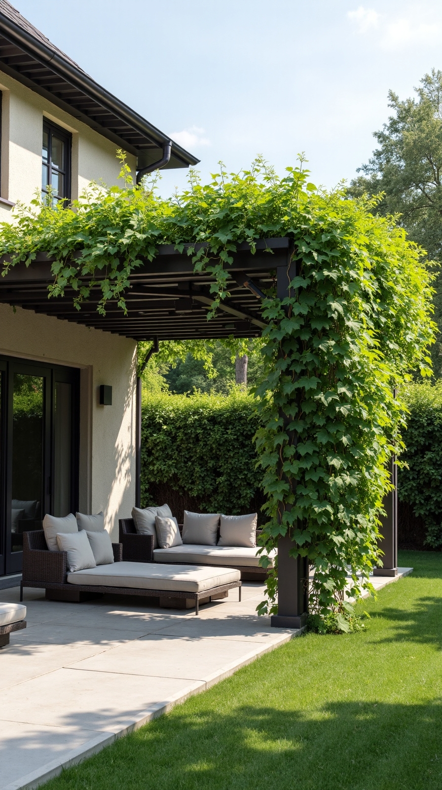 living green overhead canopy