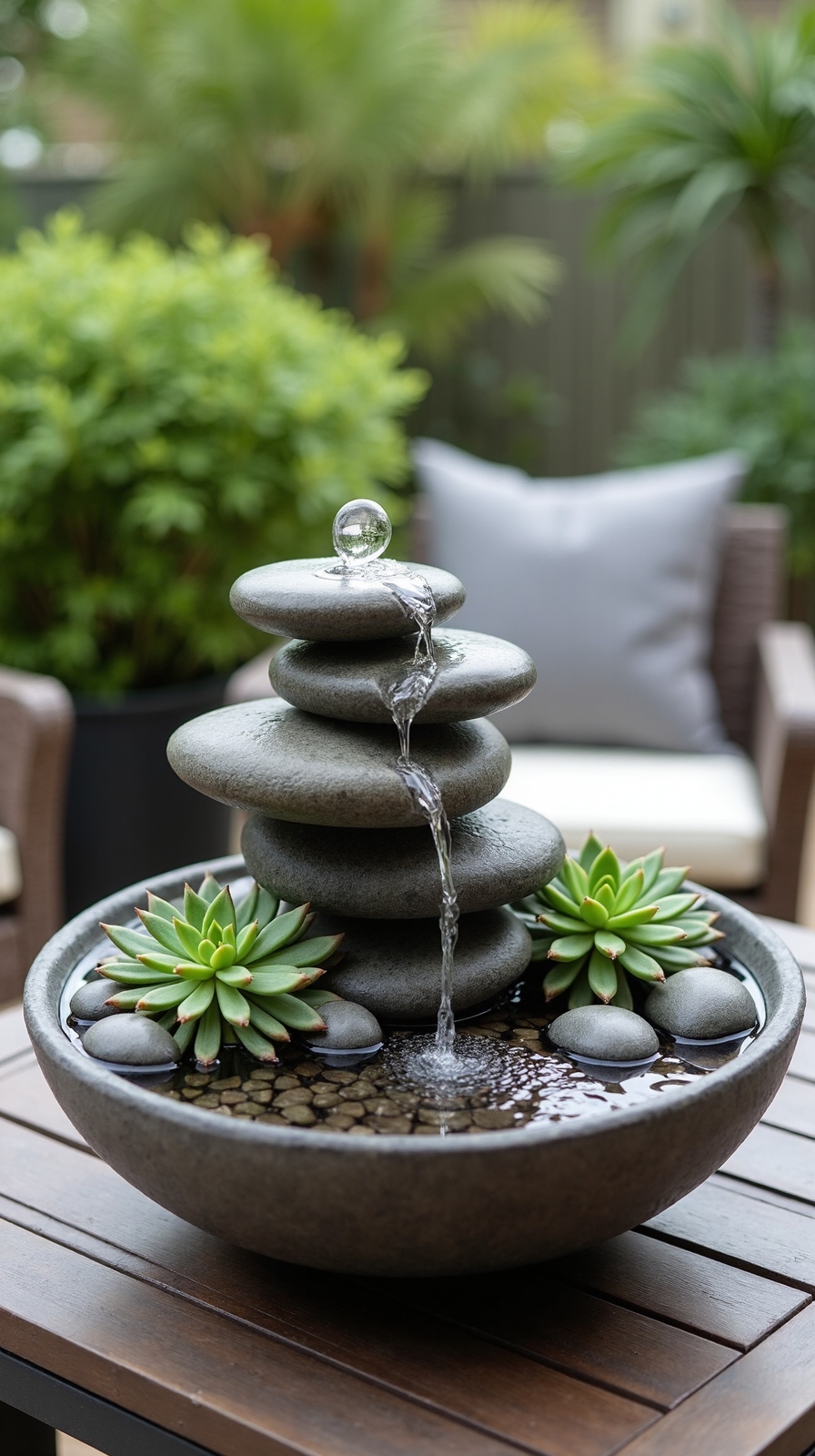 low maintenance miniature water feature