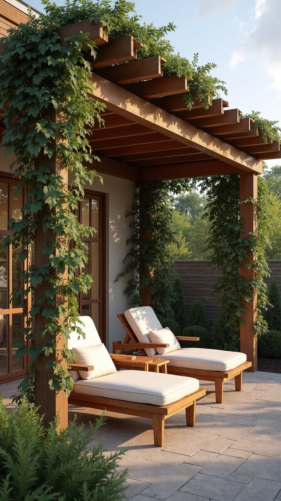 lush cascading pergola oasis retreat