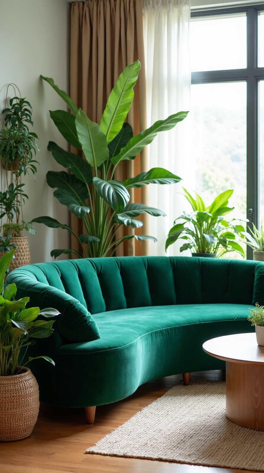 lush nature inspired curved harmonious