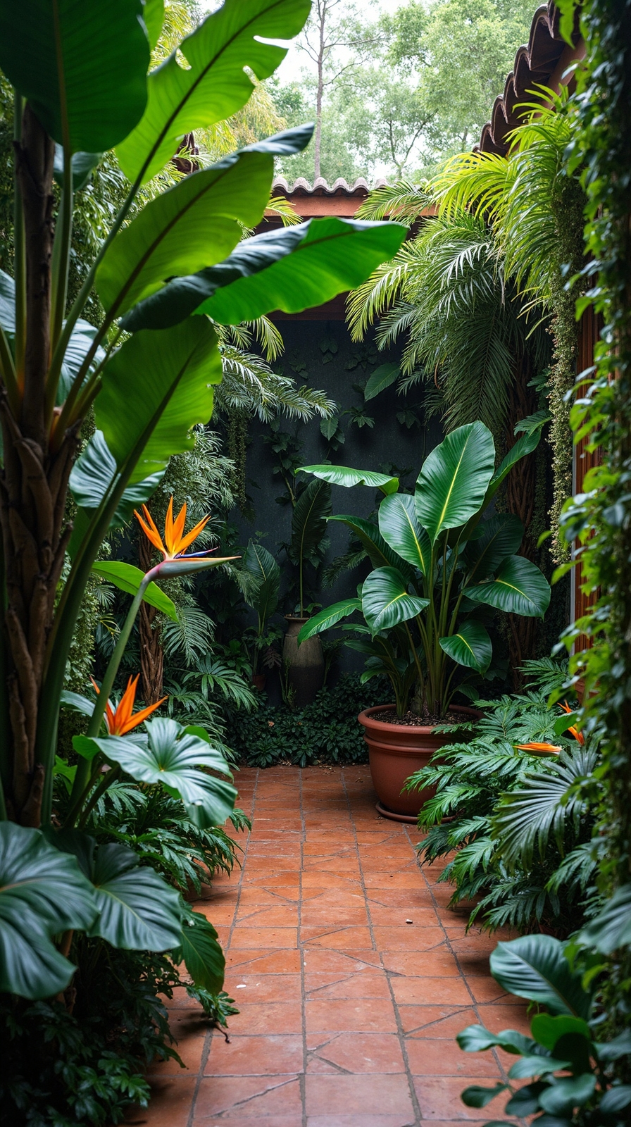 lush tropical layered exotic