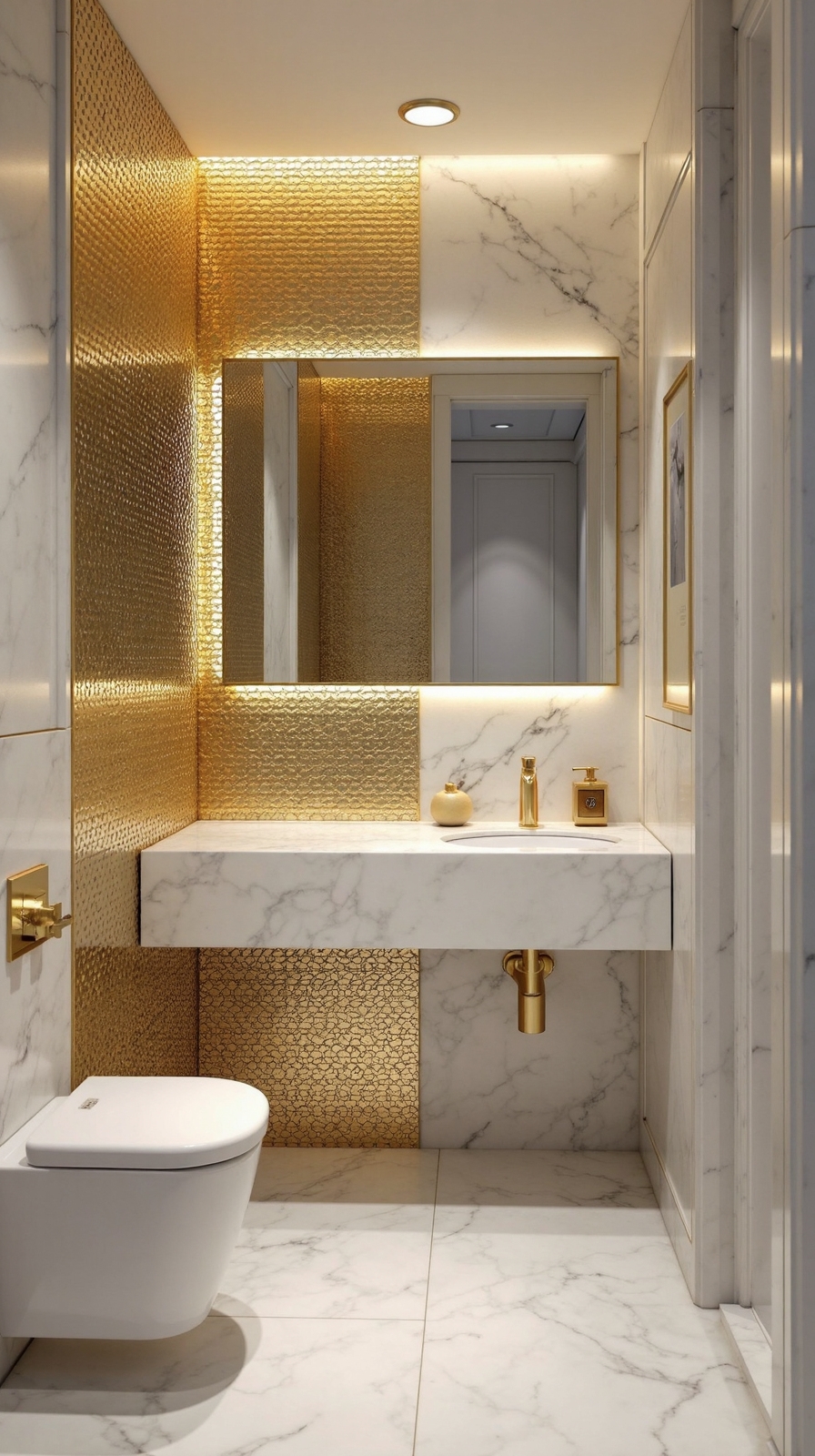 luxurious bright elegant metallic accents