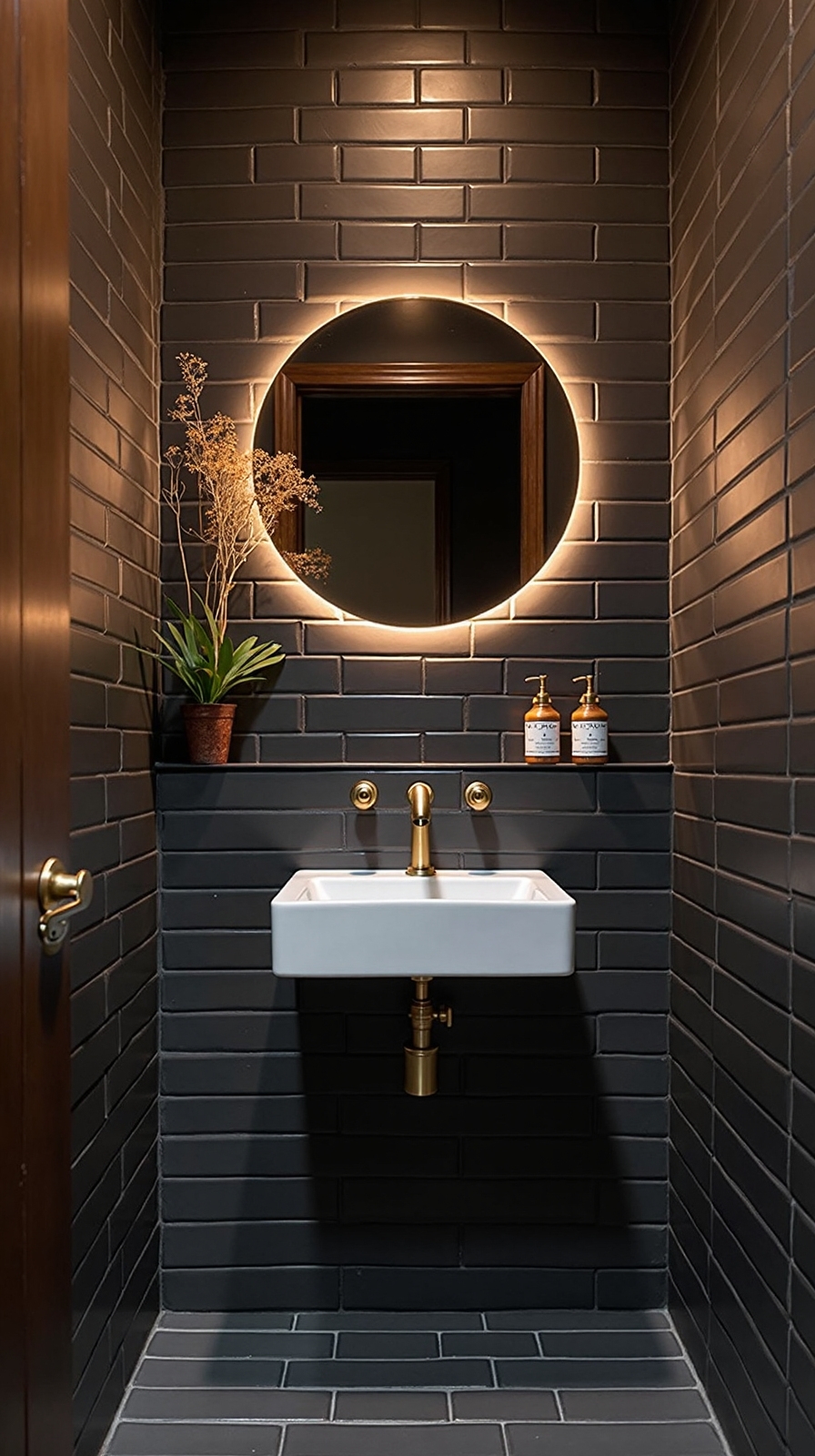 luxurious contrast through metallic accents