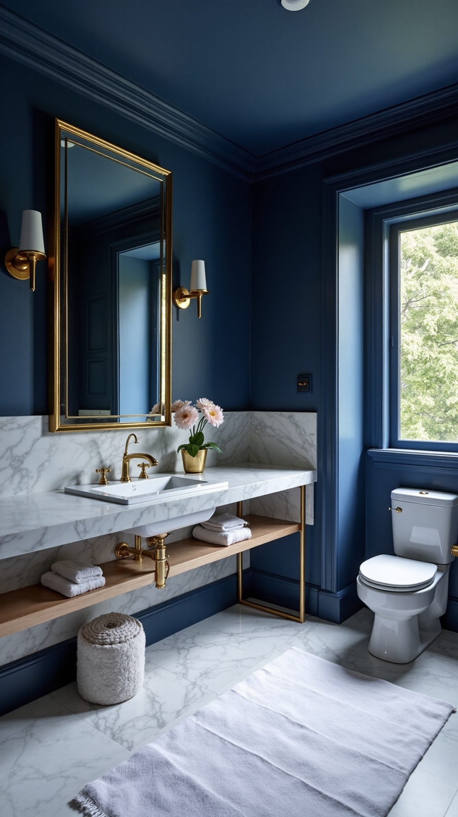 luxurious intimate expansive statement making bathroom