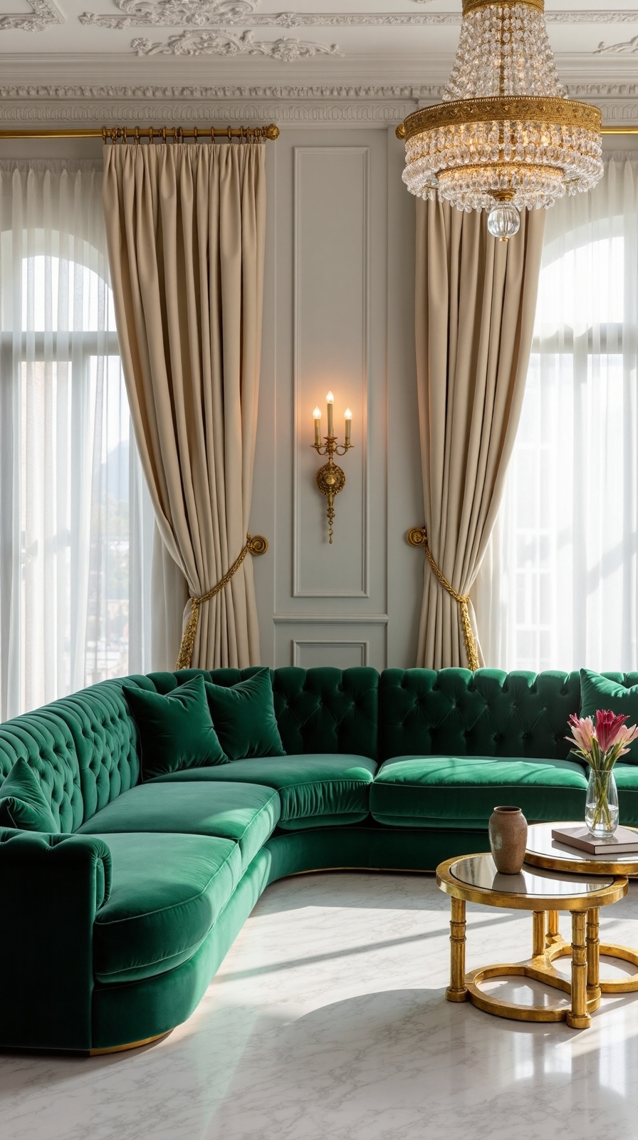 luxurious jewel toned living room design