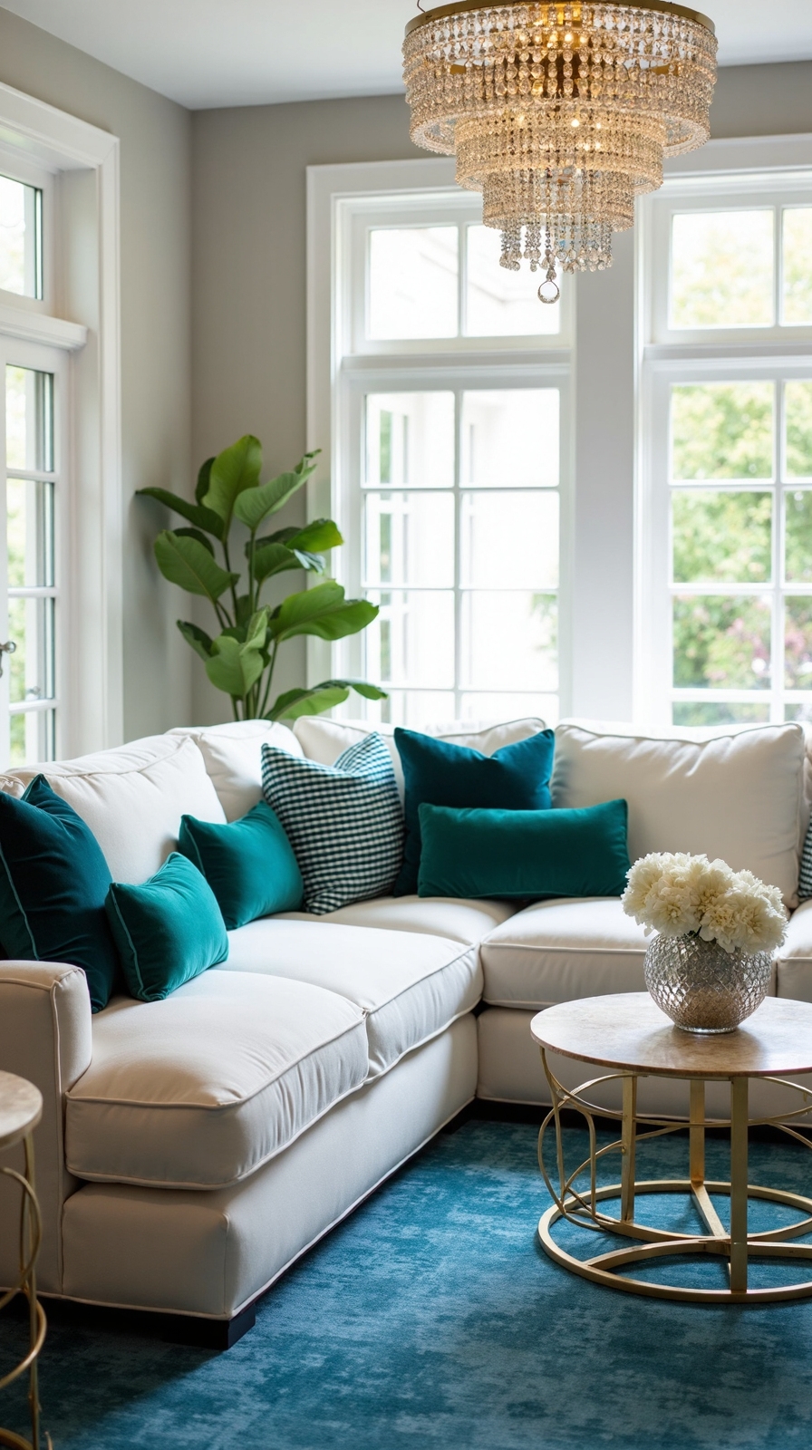 luxurious jewel toned living room design