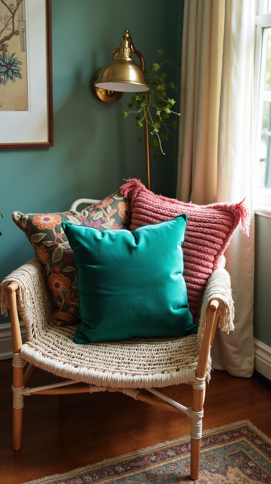 luxurious jewel toned office oasis