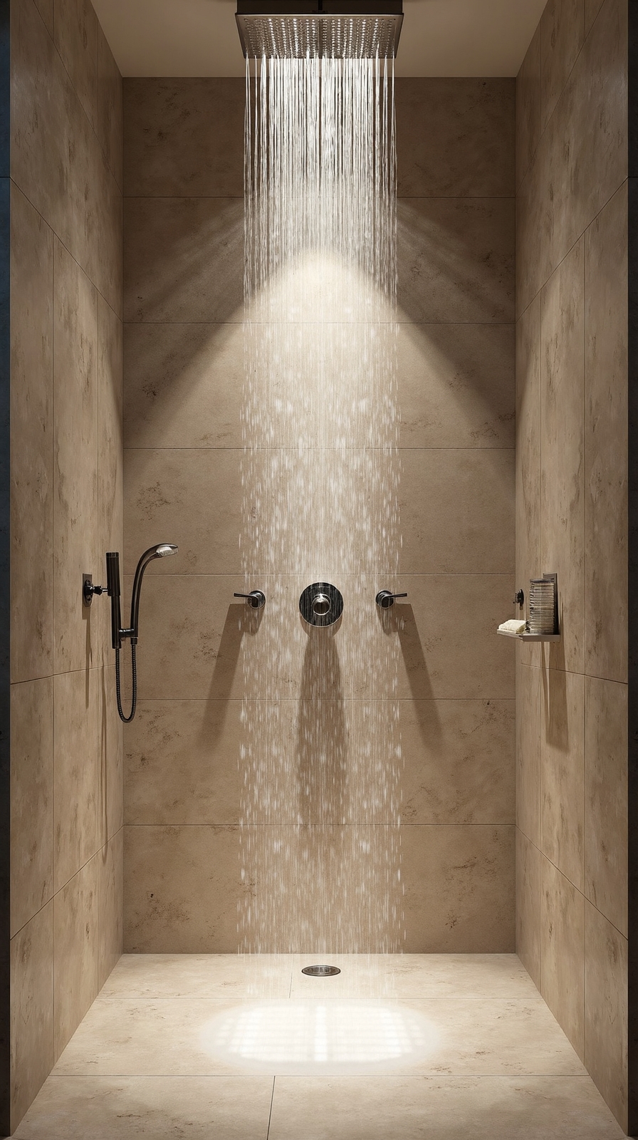 luxurious natural stone shower retreat