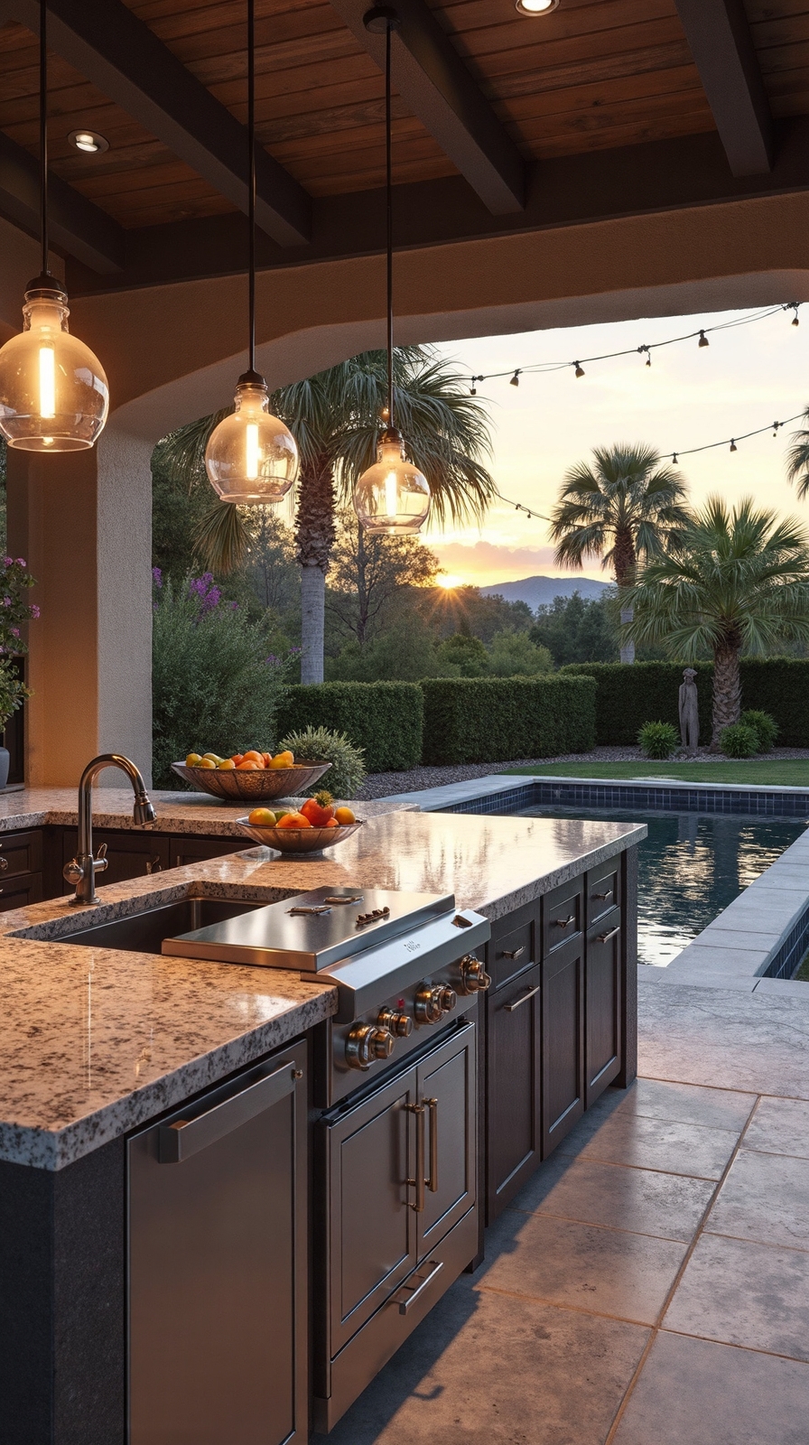 luxurious outdoor culinary retreat destination