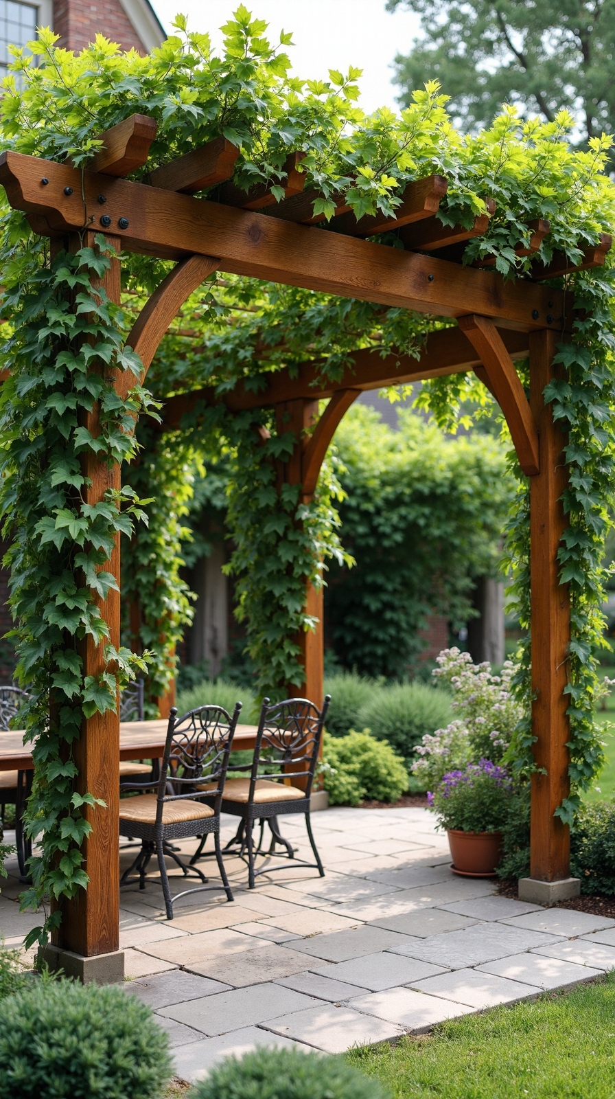 luxurious outdoor retreat with living canopy