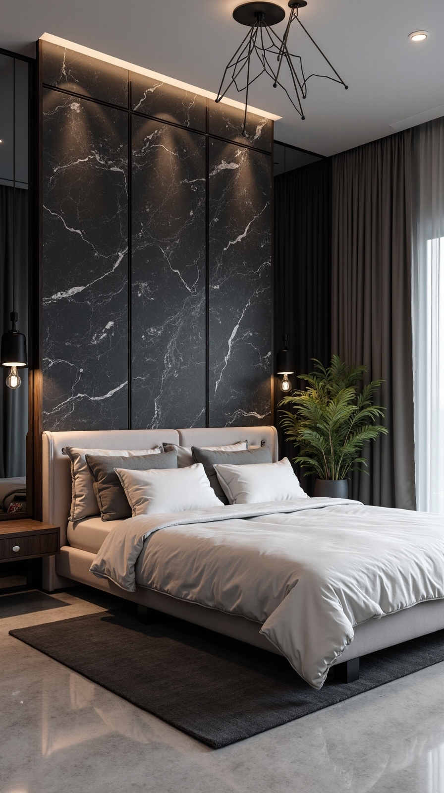 luxurious sophisticated marble inspired bedroom surfaces