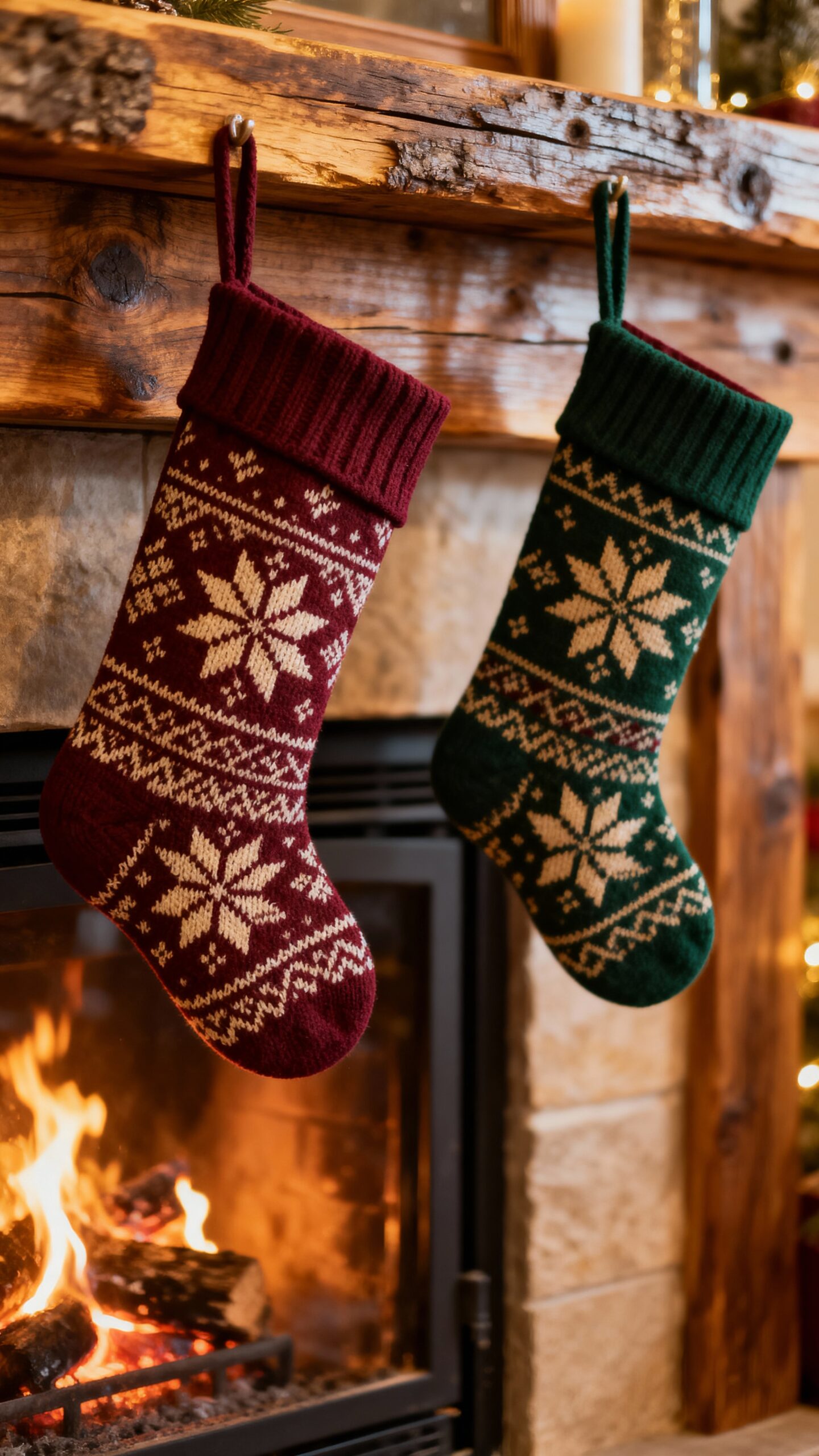 luxurious velvet winter stockings