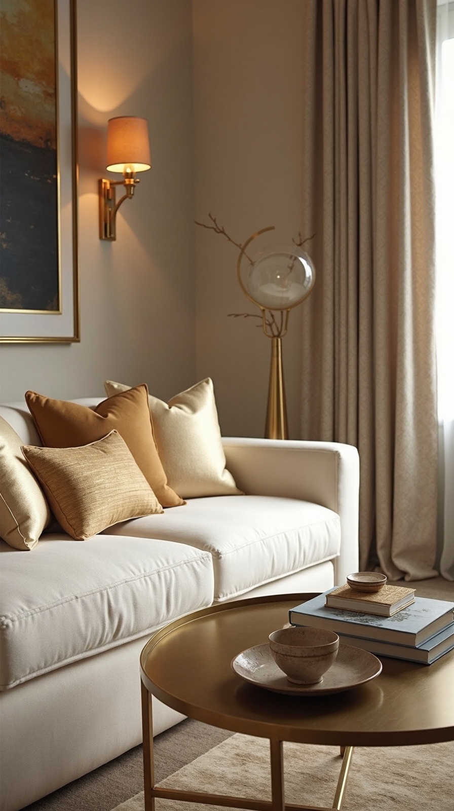 luxurious warm sophisticated metallic