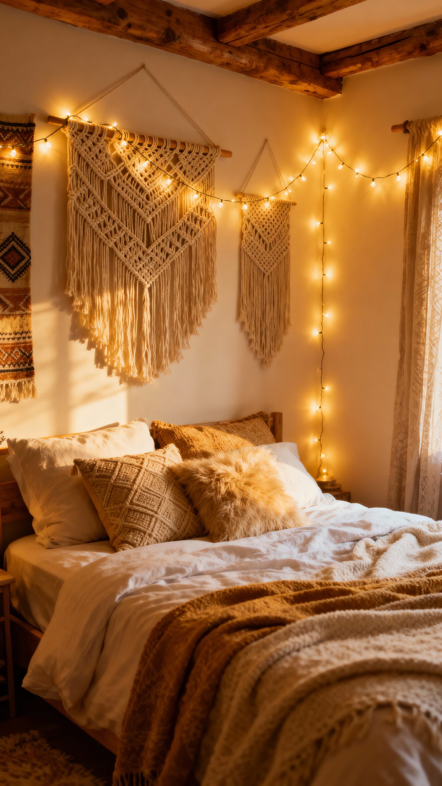 magical bohemian string light ambiance