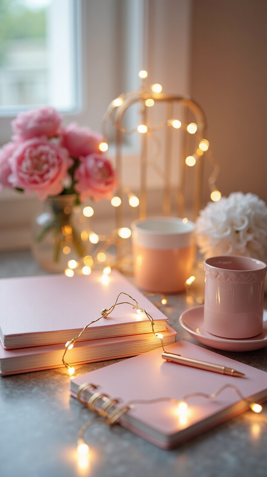 magical cozy inspiring workspace lighting