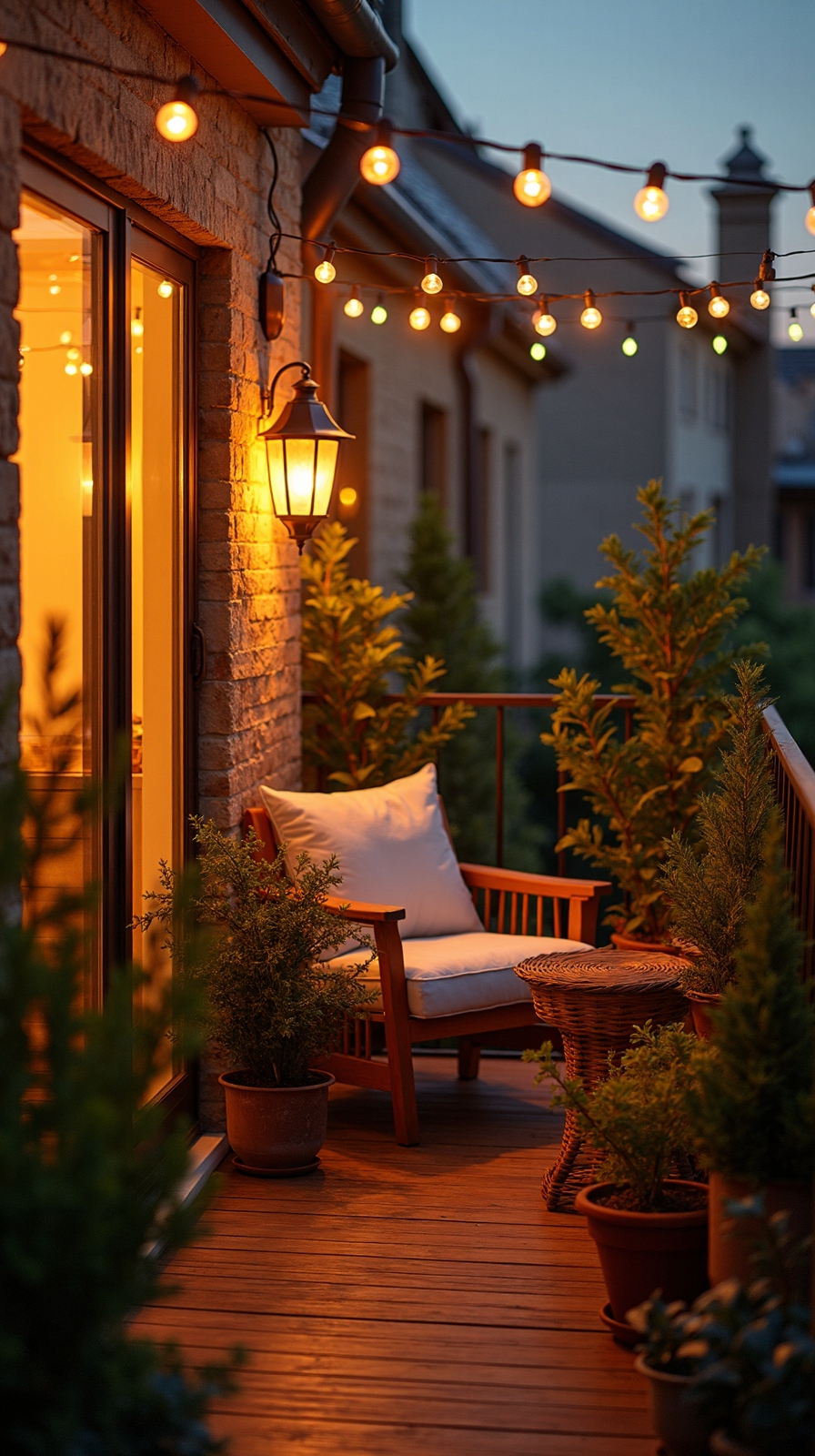 magical evening outdoor patio sanctuary