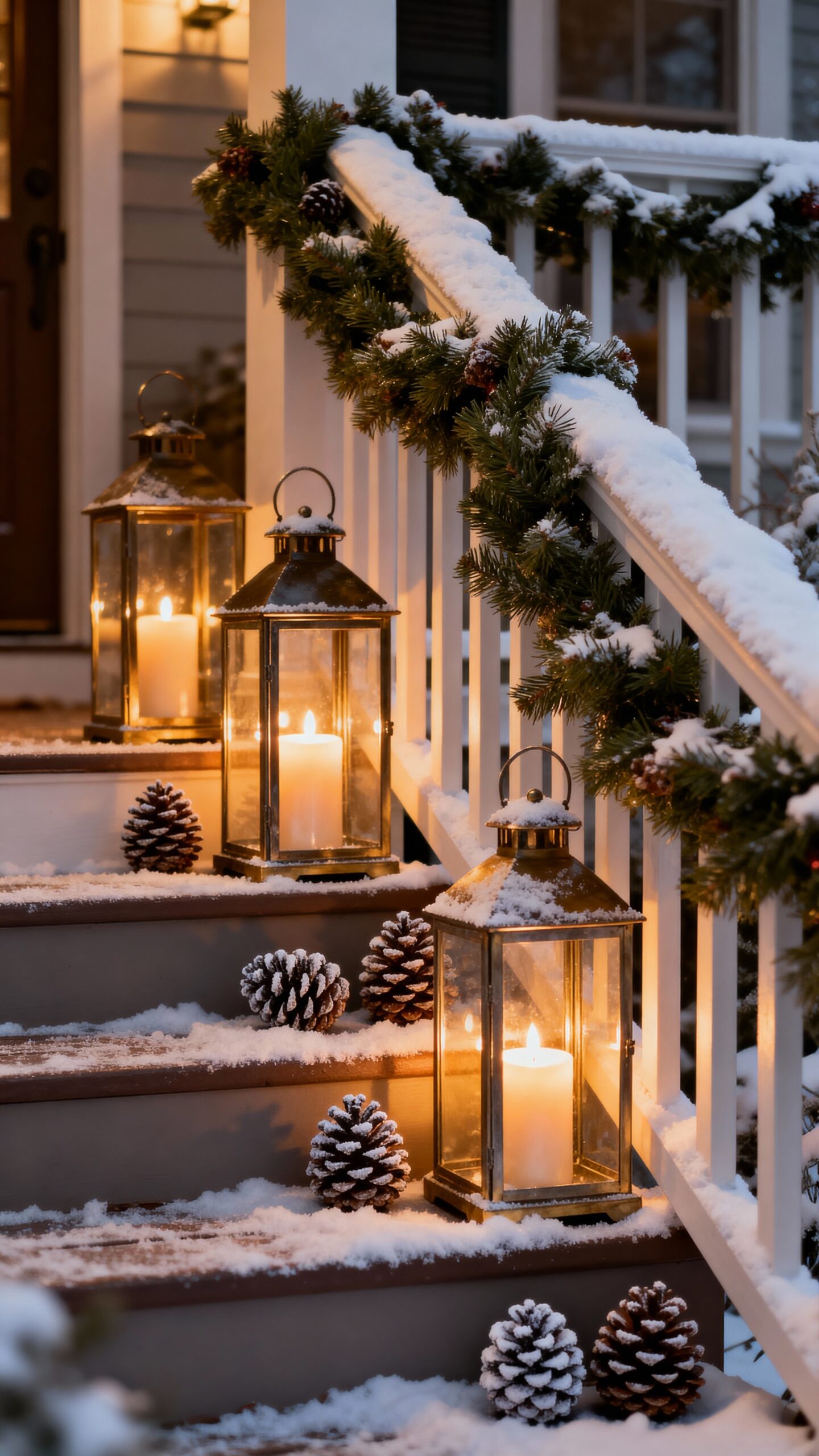 magical winter porch ambiance without flames