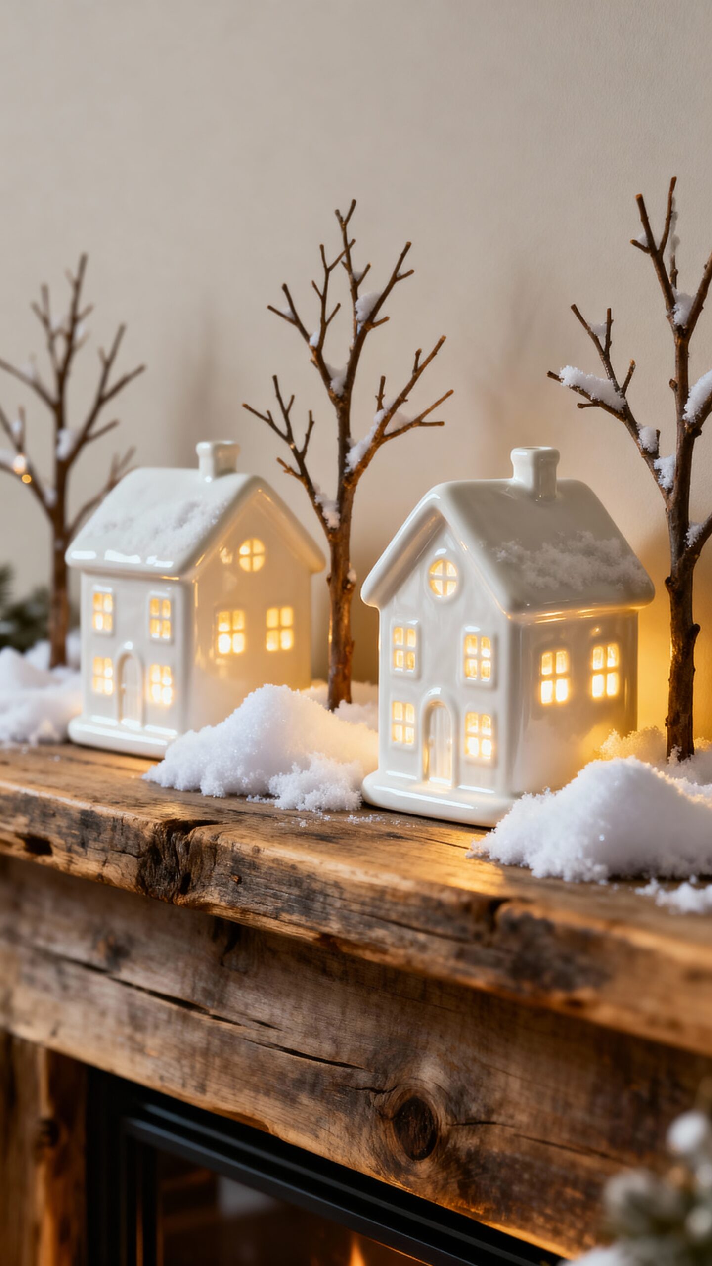 magical winter wonderland miniature houses scenes