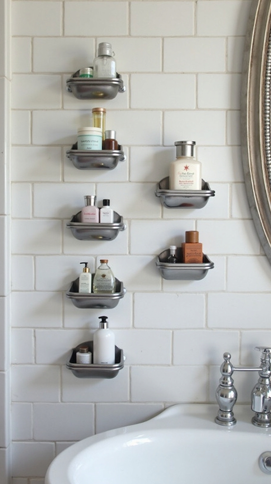 magnetic organizers for bathroom surfaces