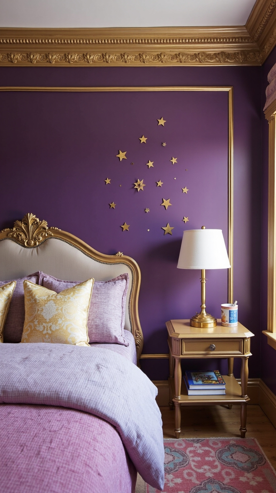 majestic royal purple accent wall
