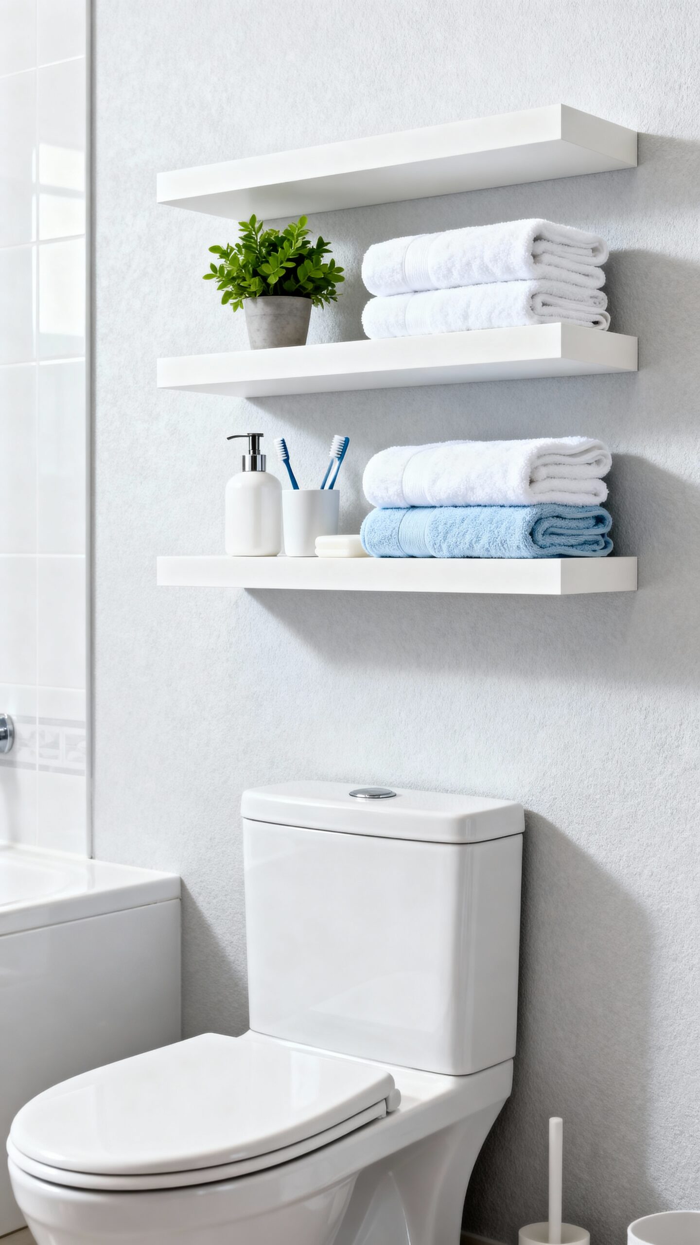 maximize bathroom storage vertically