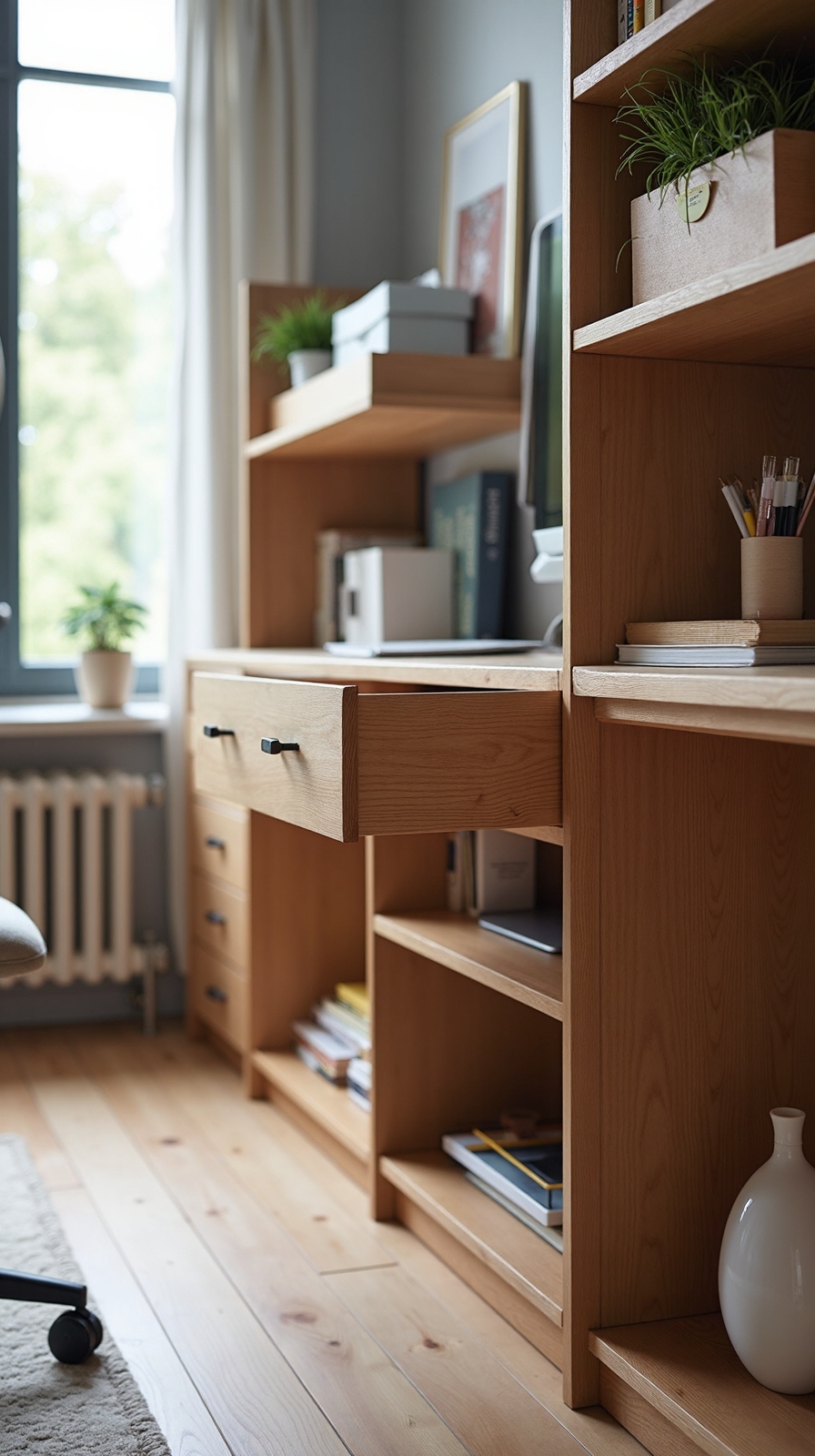 maximize desk storage efficiently