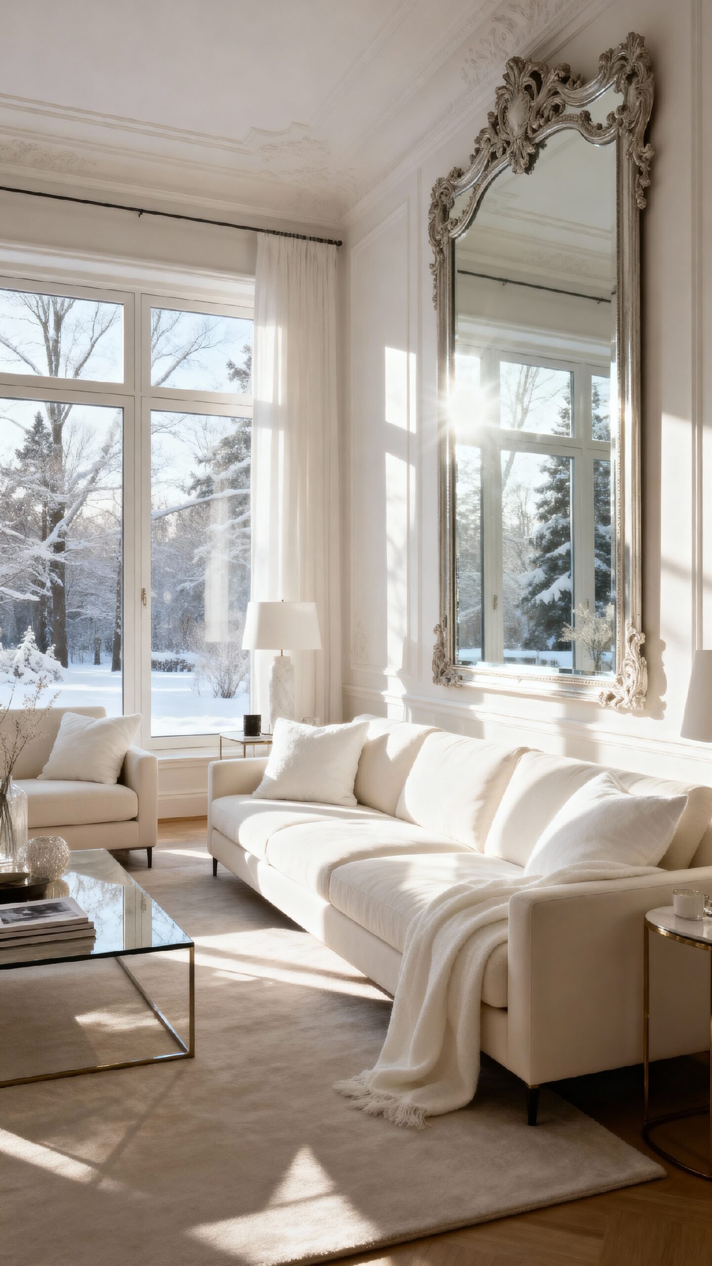 maximize natural light with mirrors