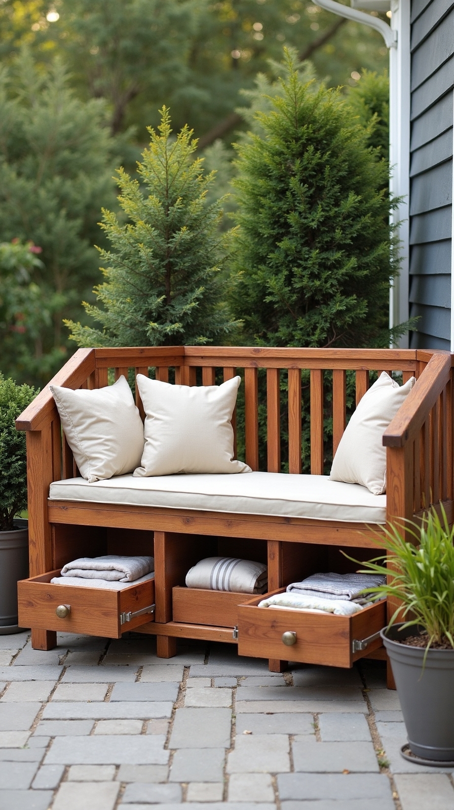 maximize patio space with hidden storage