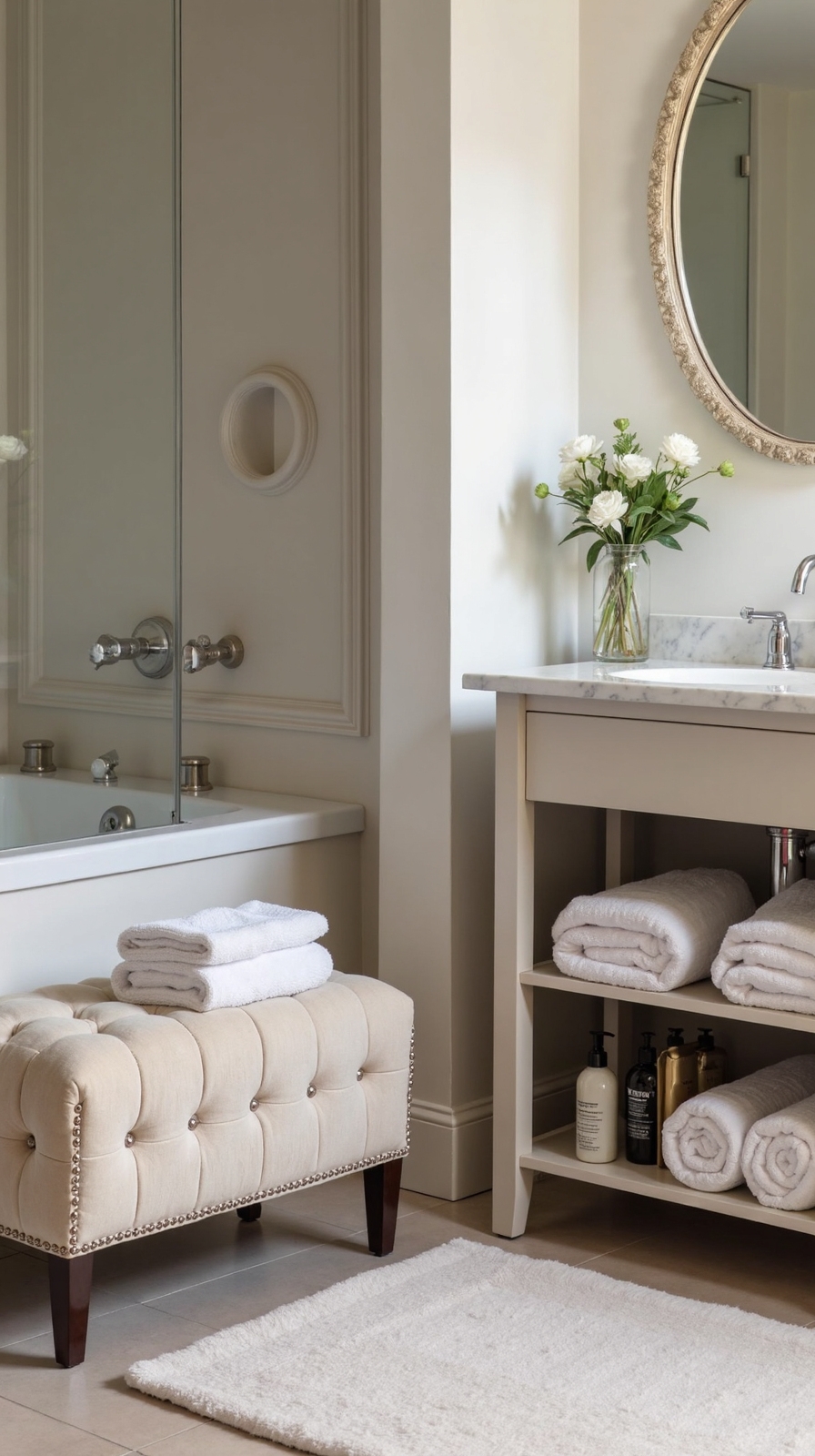 maximize small bathroom storage elegantly