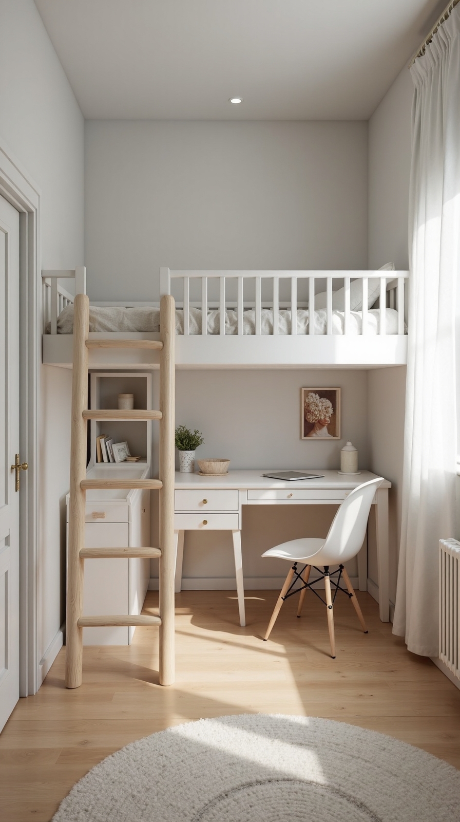 maximize space through loft bed