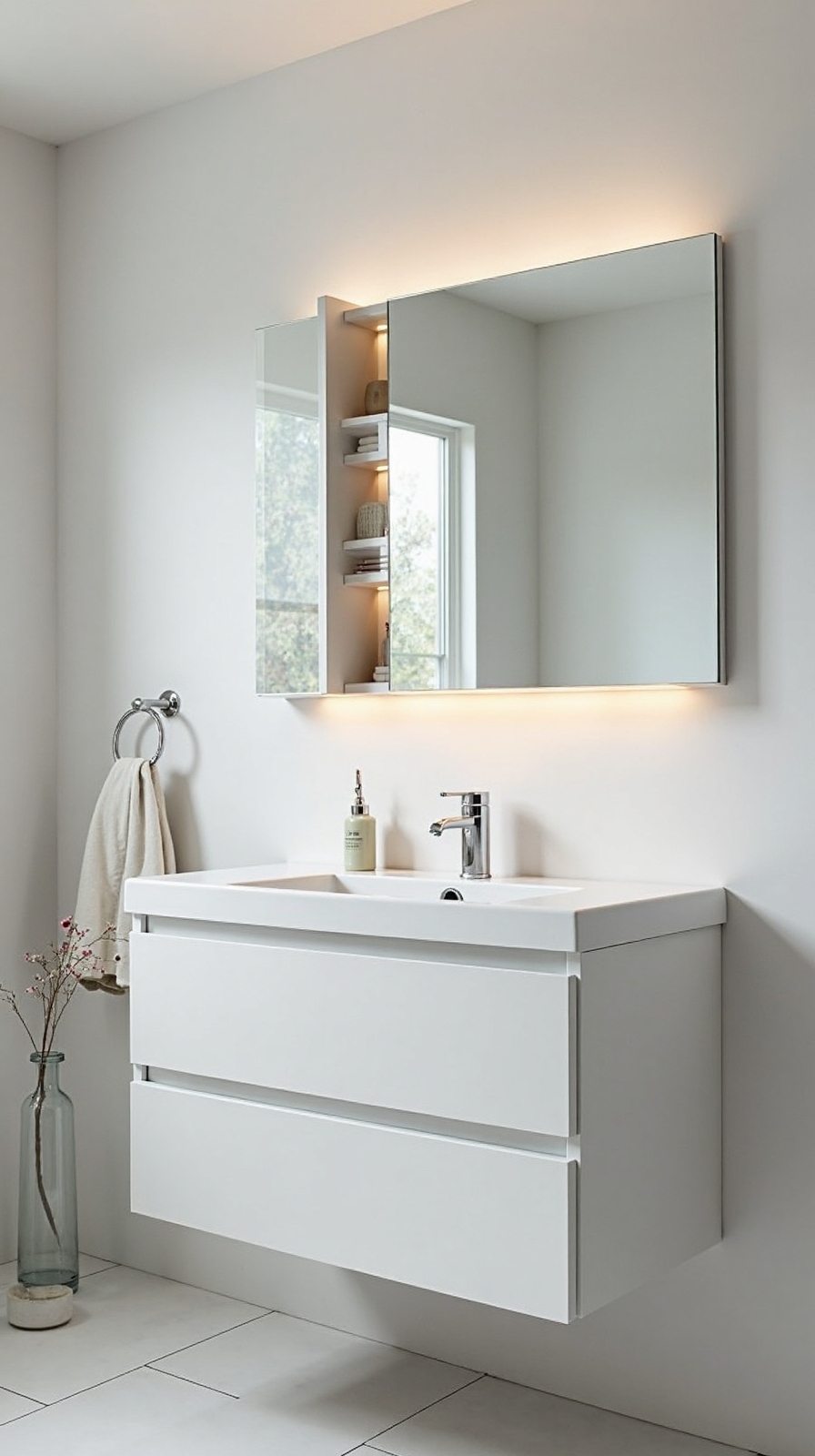 maximize storage in compact bathroom