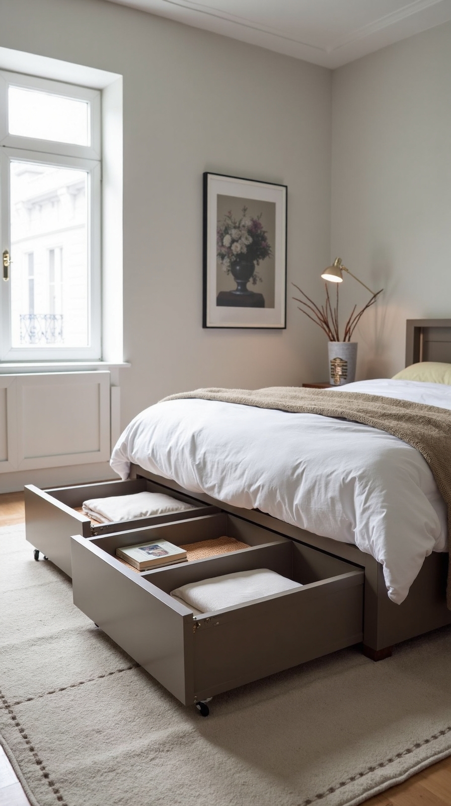 maximize under bed storage with containers