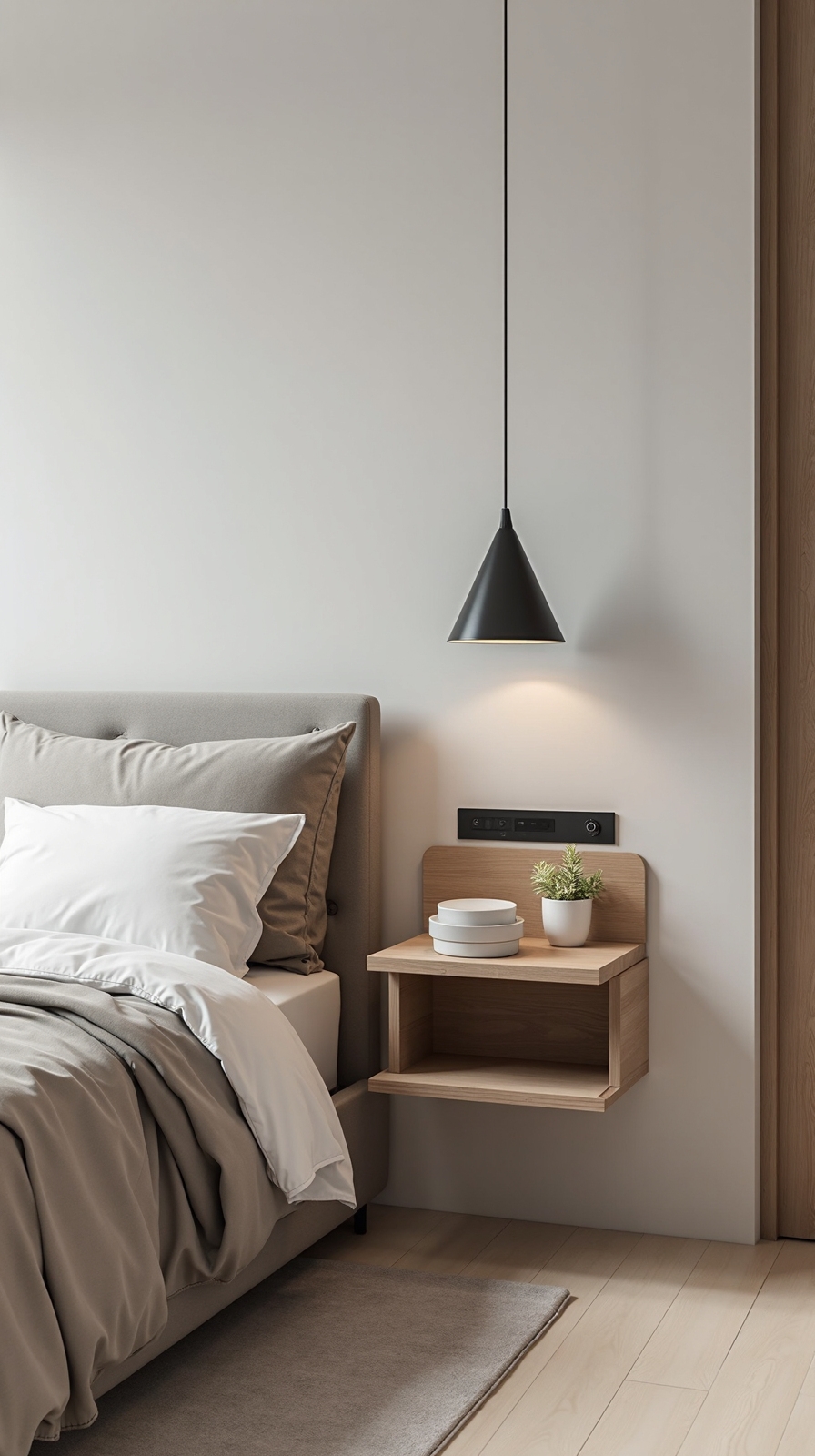 maximize vertical bedroom storage space