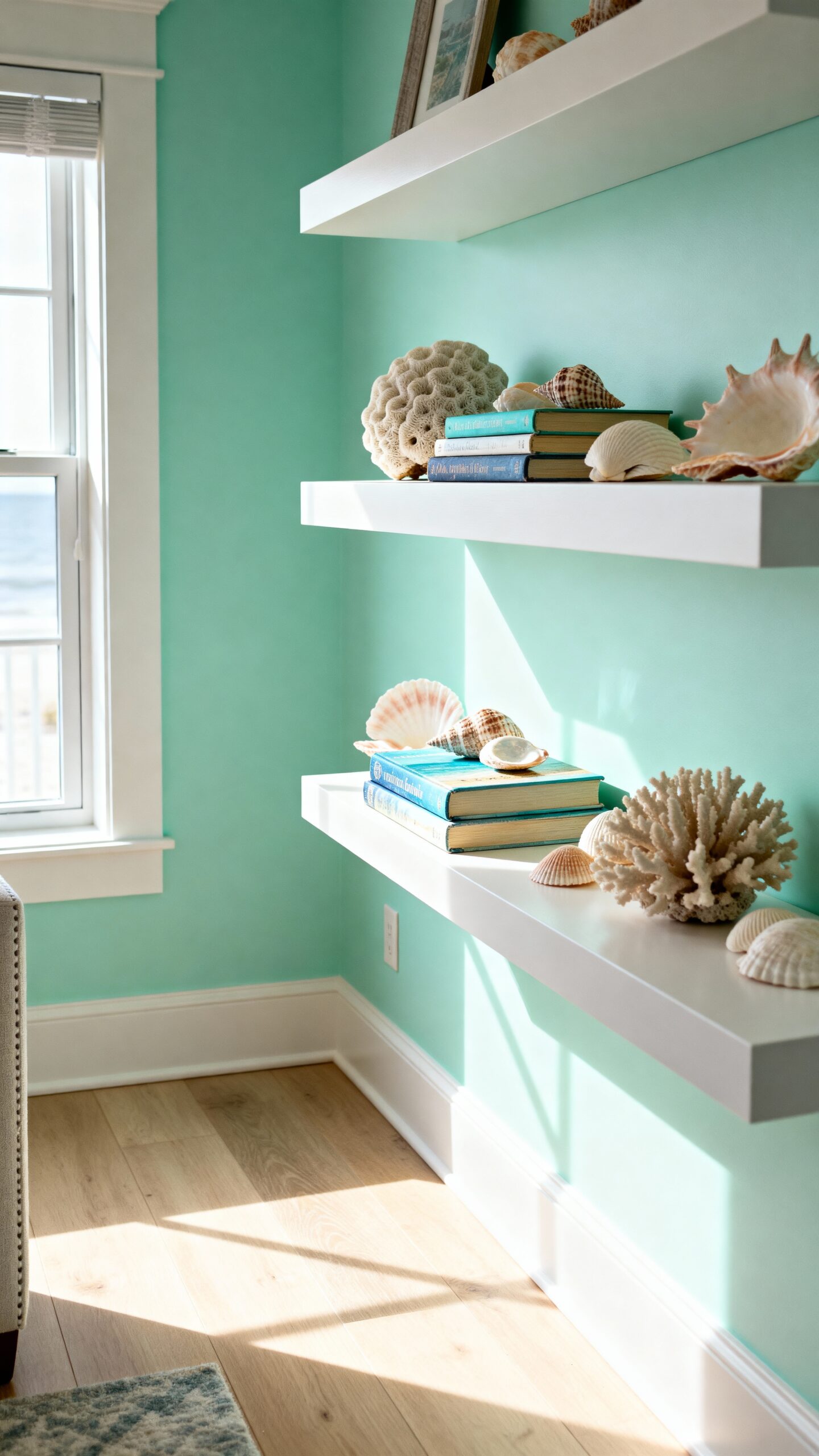 maximize vertical display space coastal decor