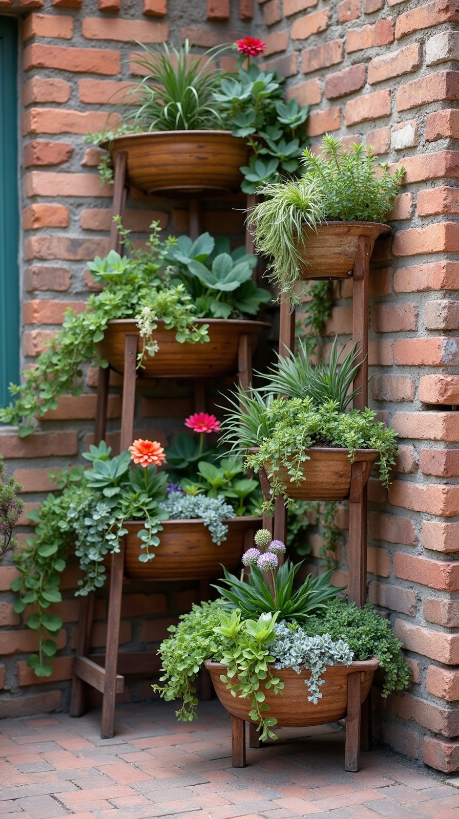 maximize vertical space through tiered gardening